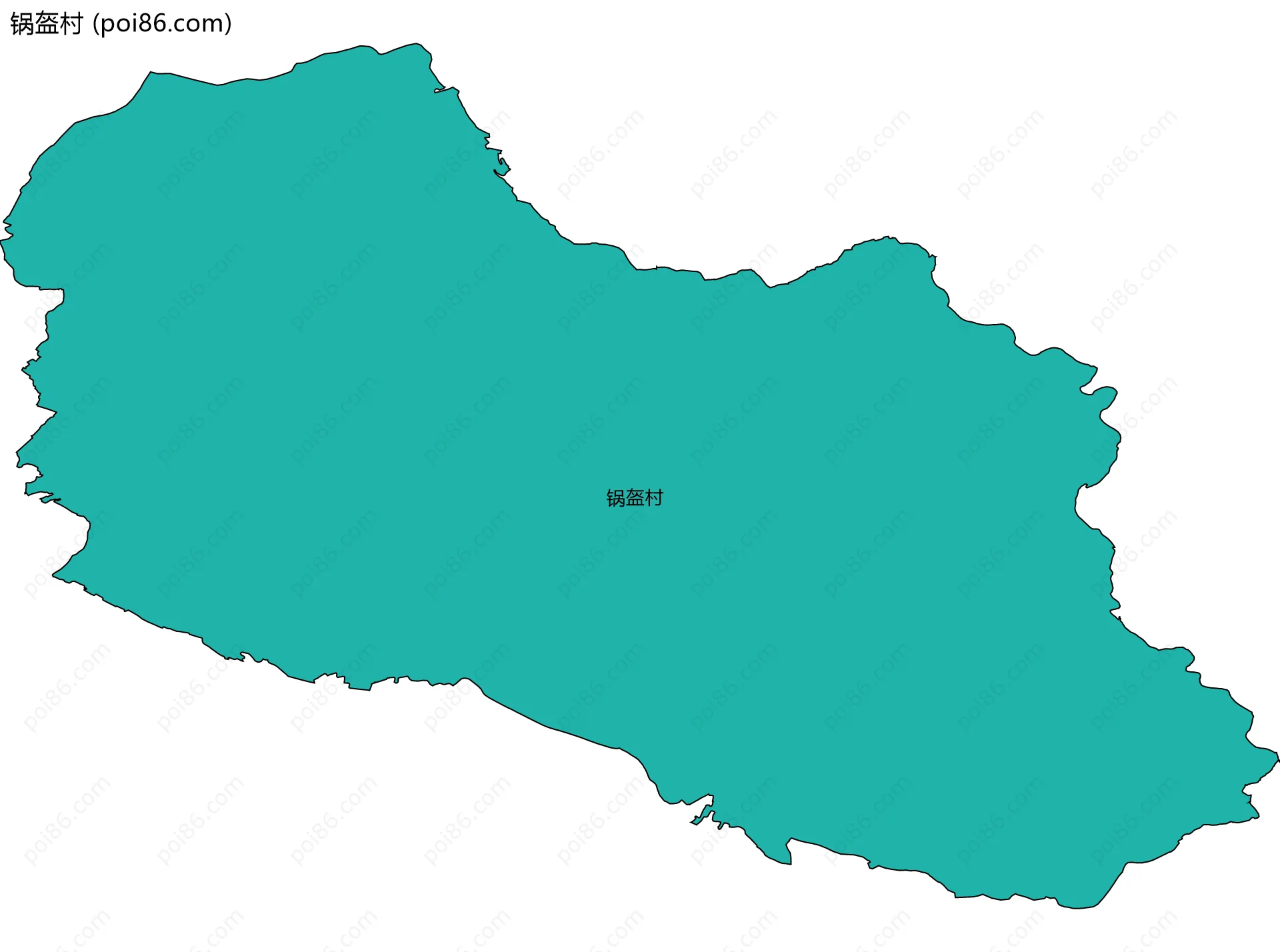 锅盔村边界地图