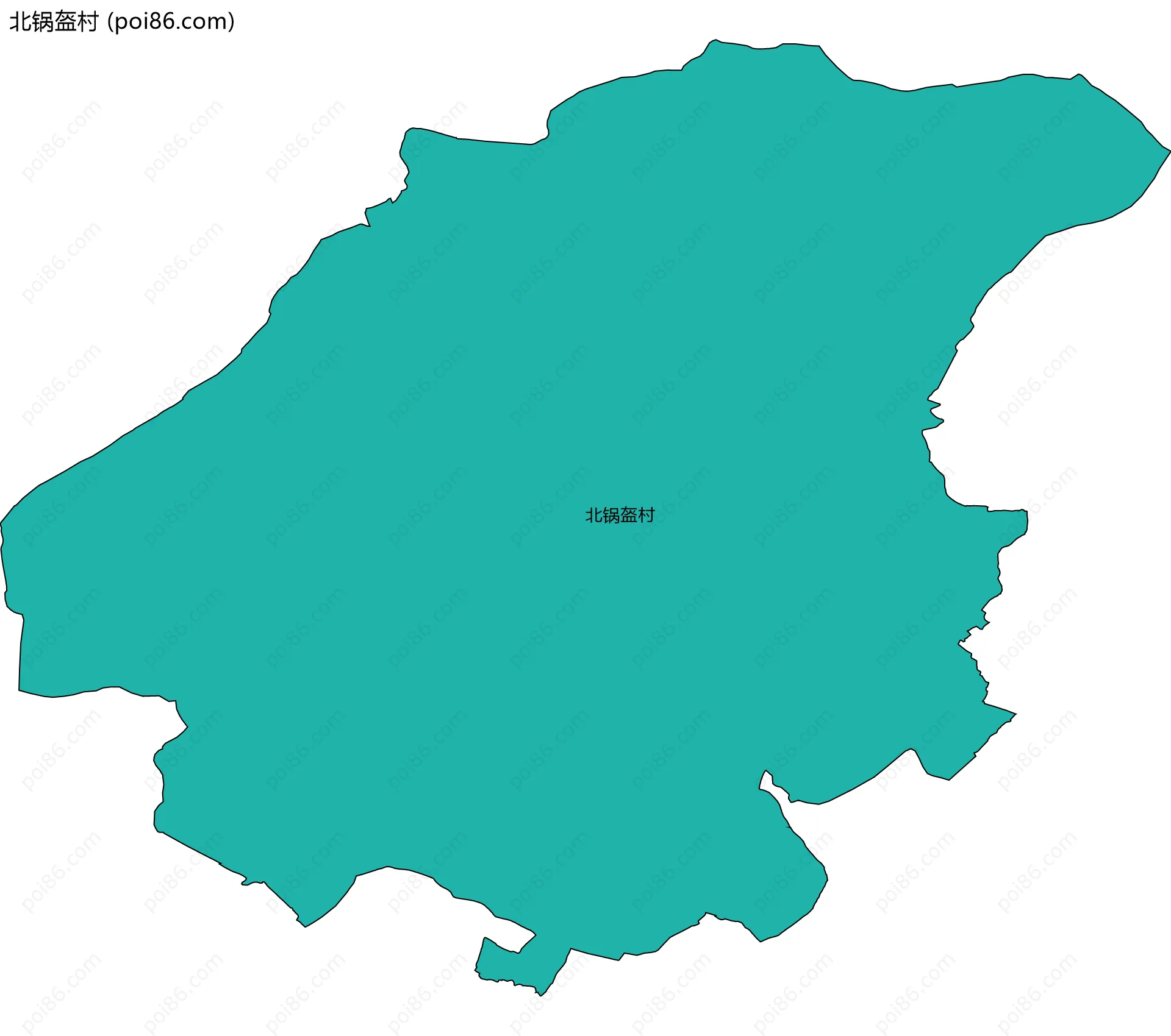 北锅盔村边界地图