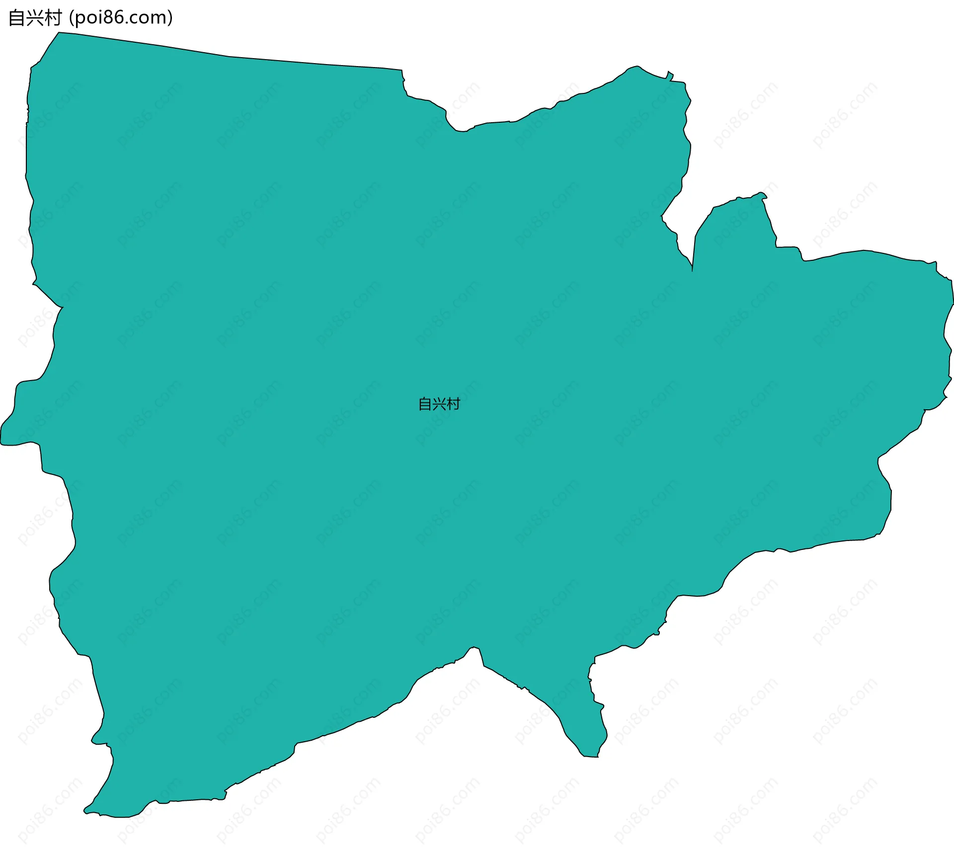 自兴村边界地图