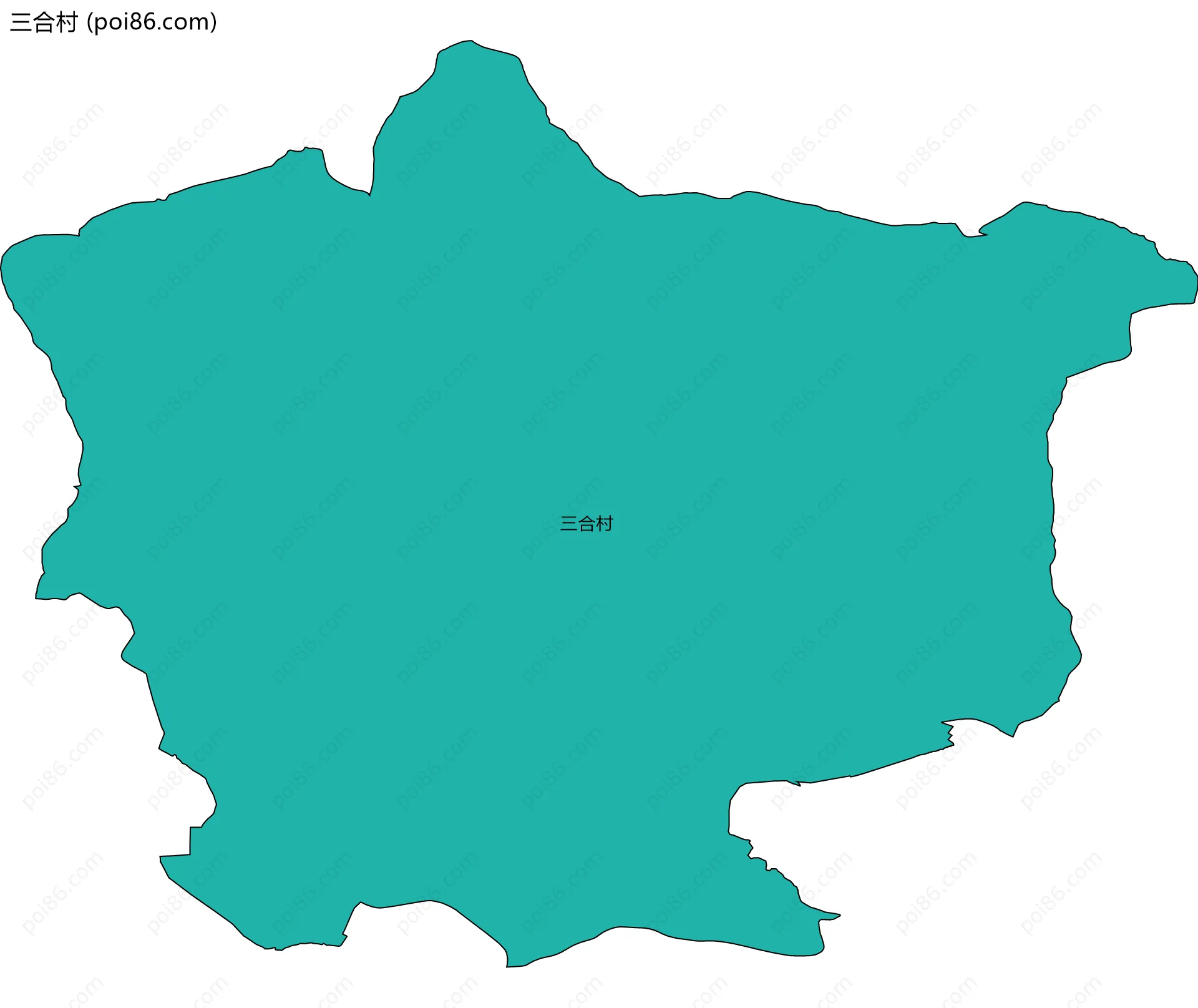 三合村边界地图