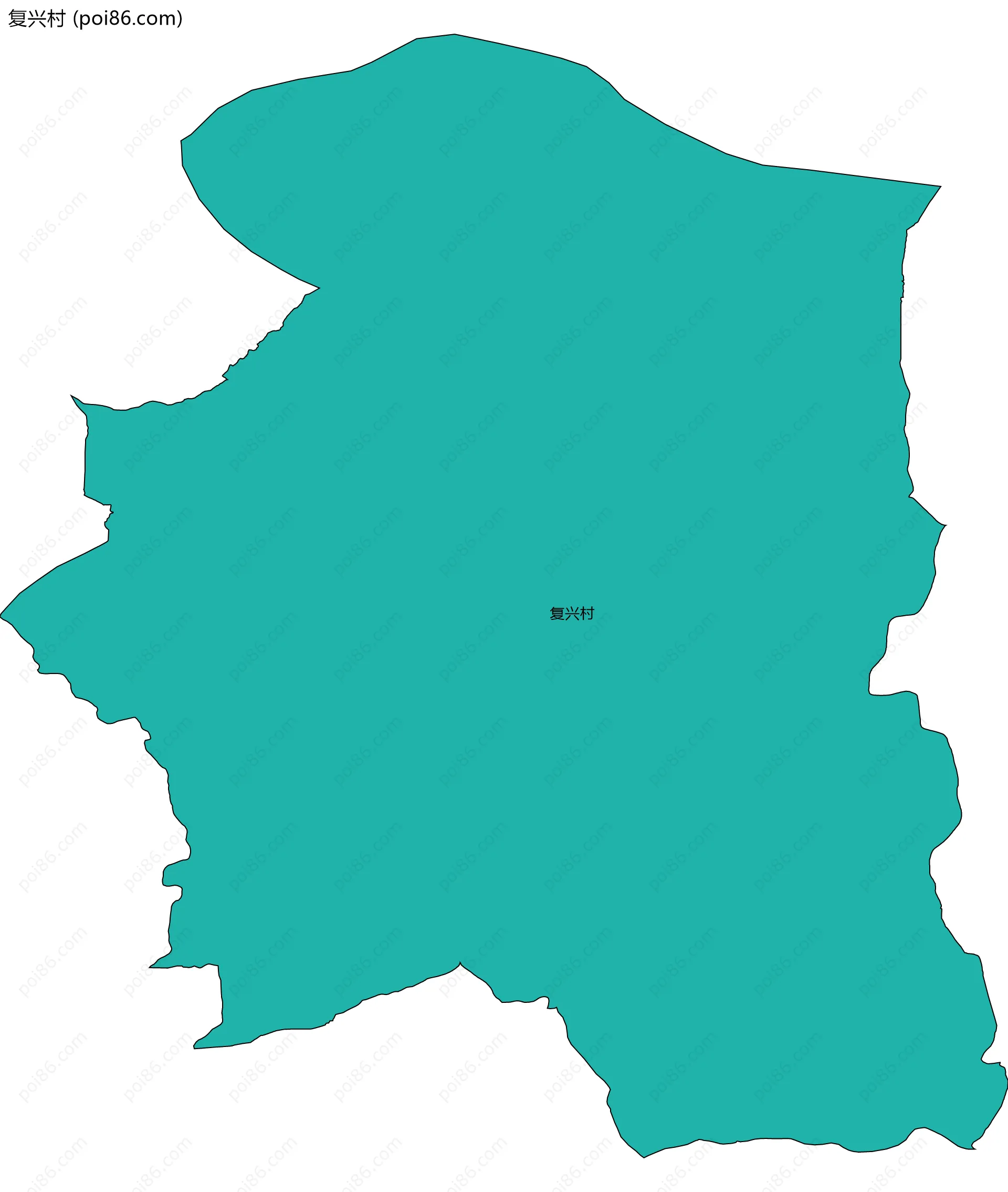 复兴村边界地图
