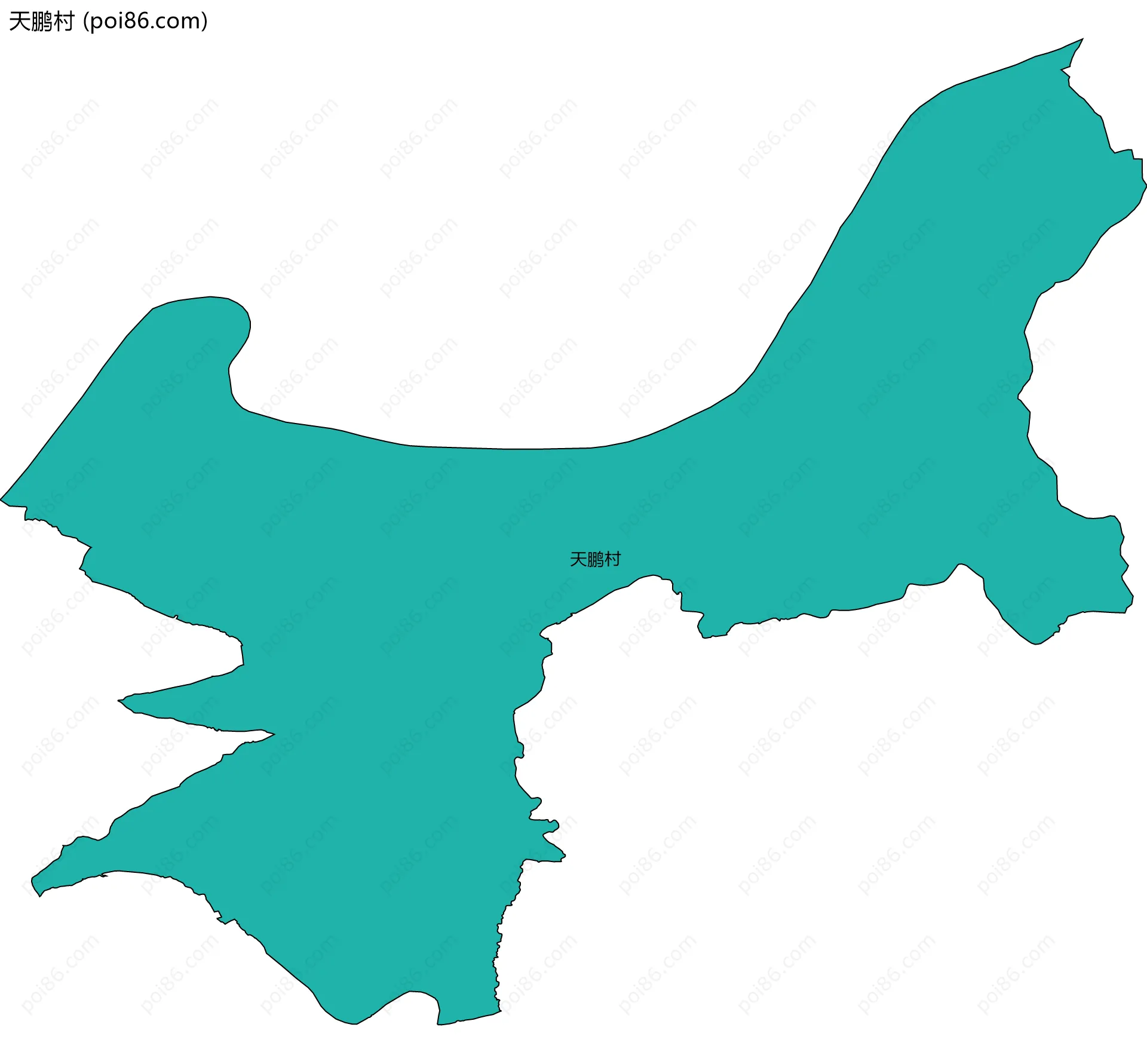 天鹏村边界地图