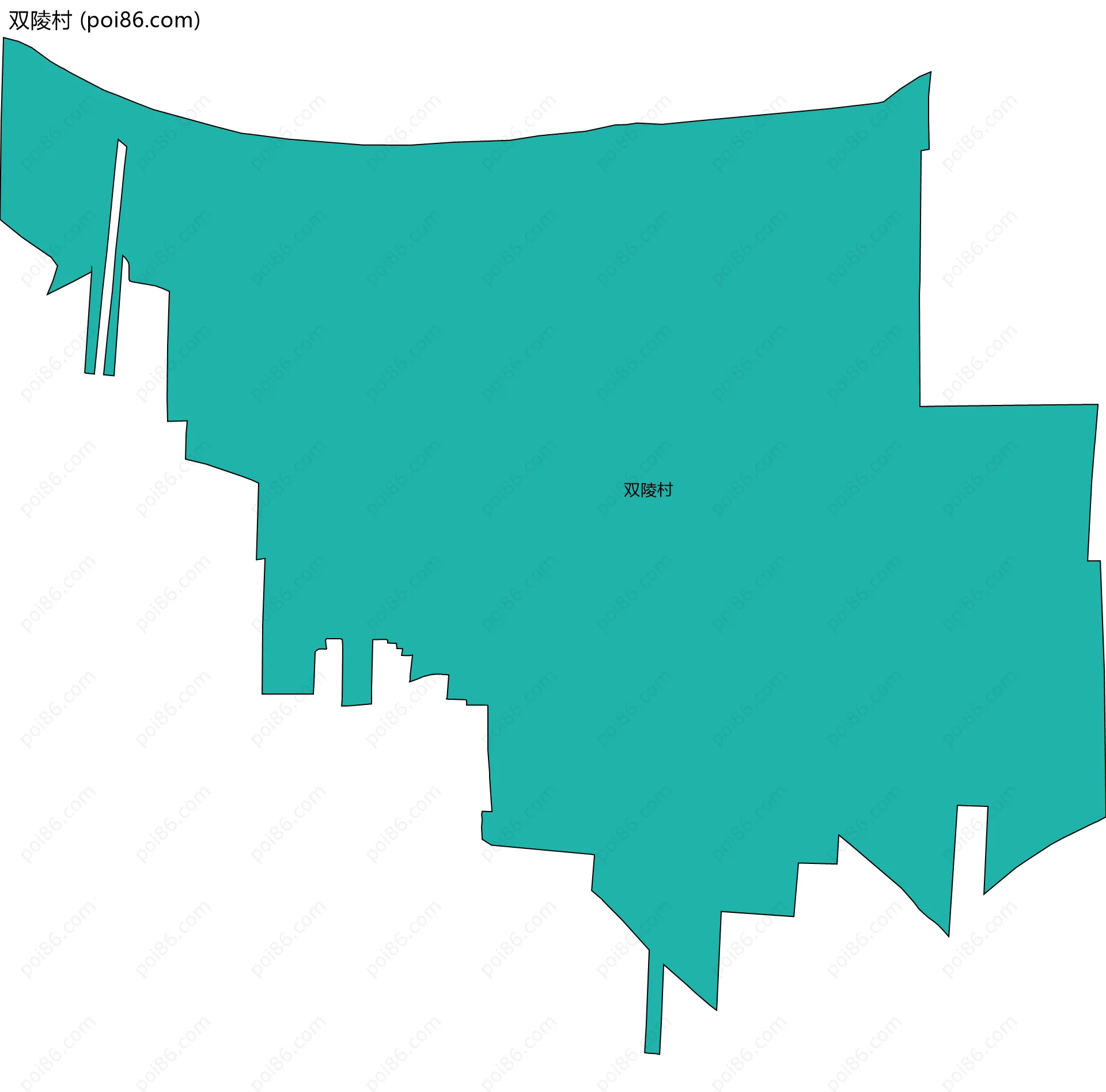 双陵村边界地图