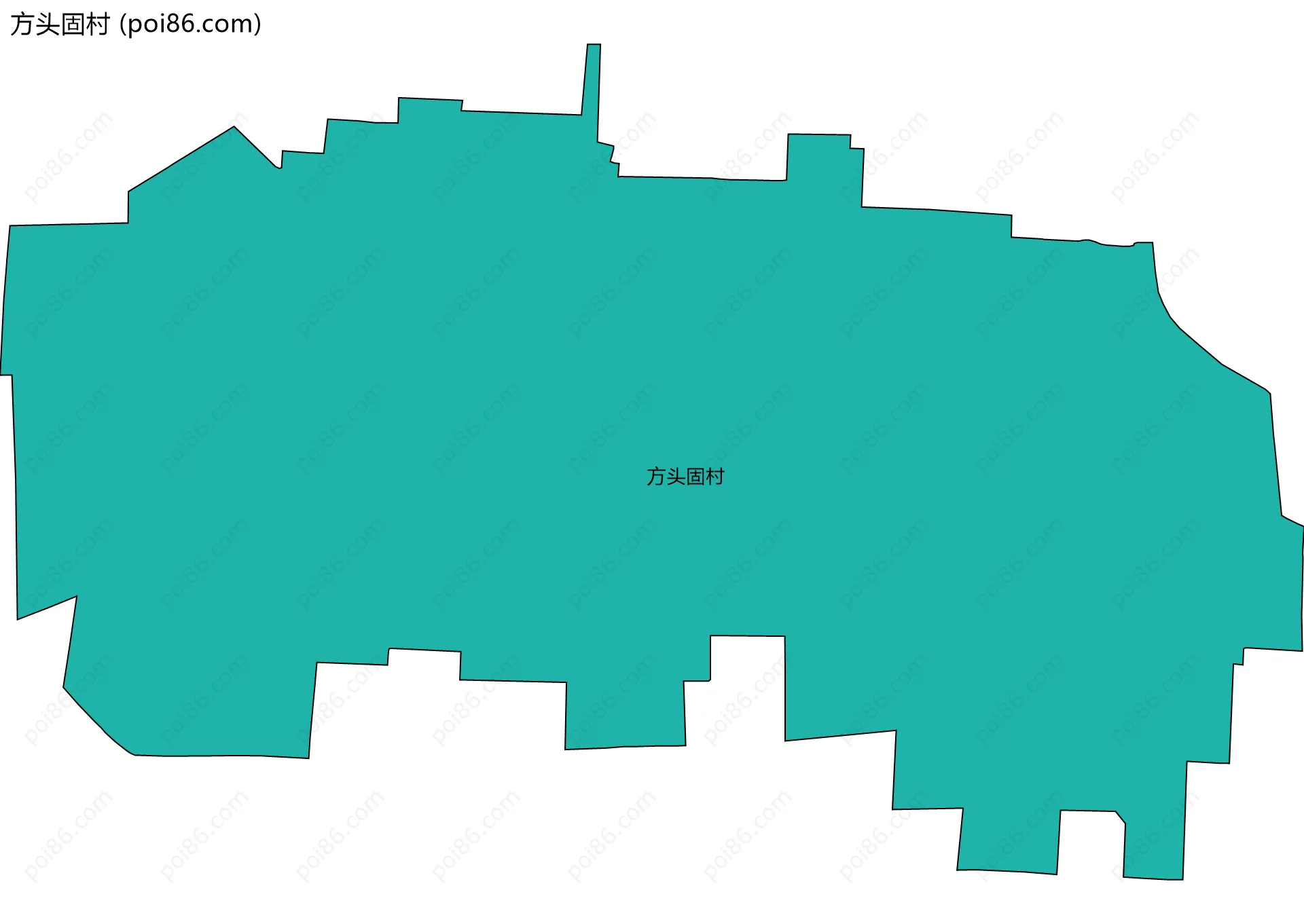 方头固村边界地图