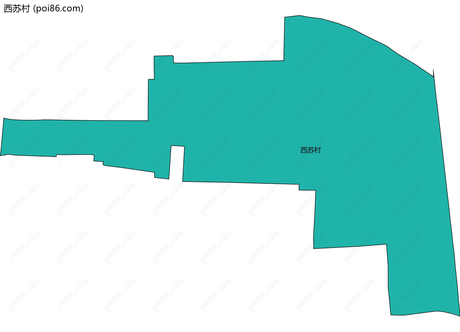 西苏村边界地图