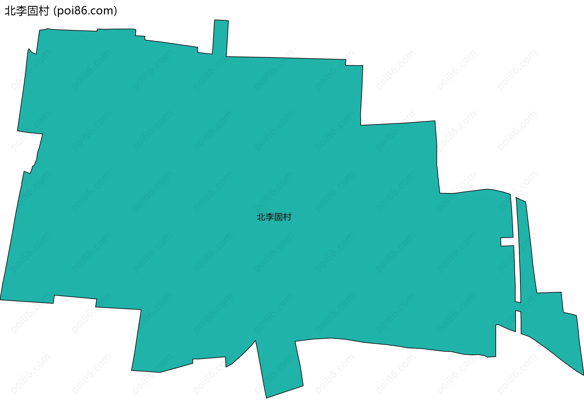 北李固村边界地图