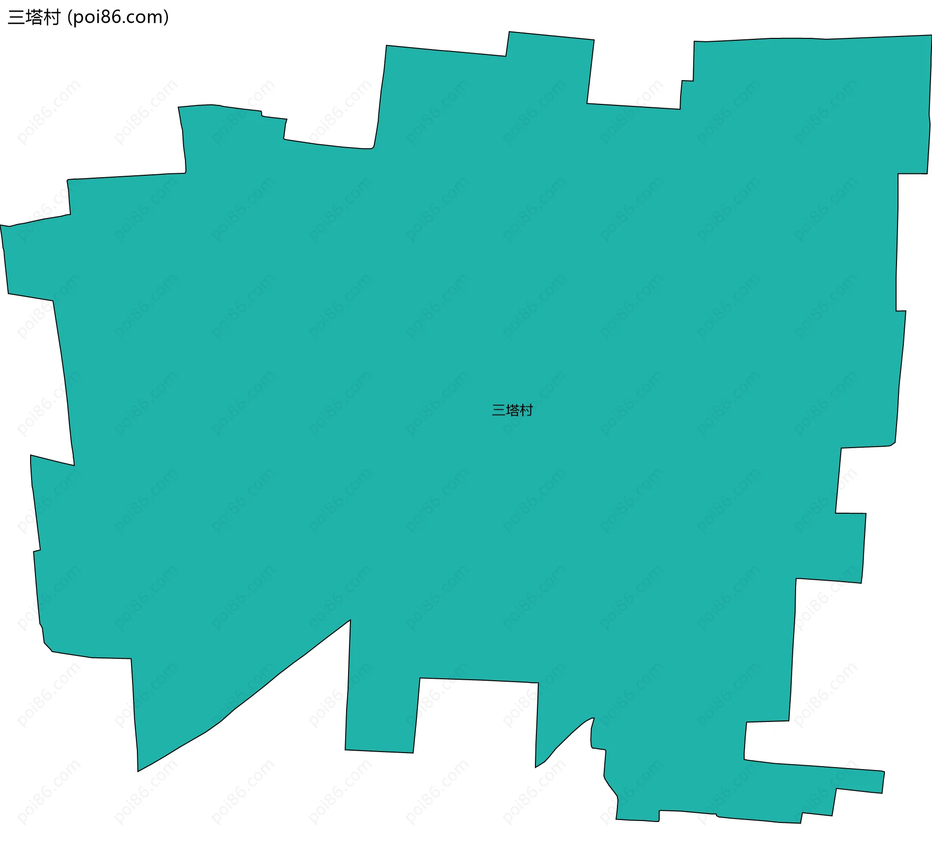 三塔村边界地图