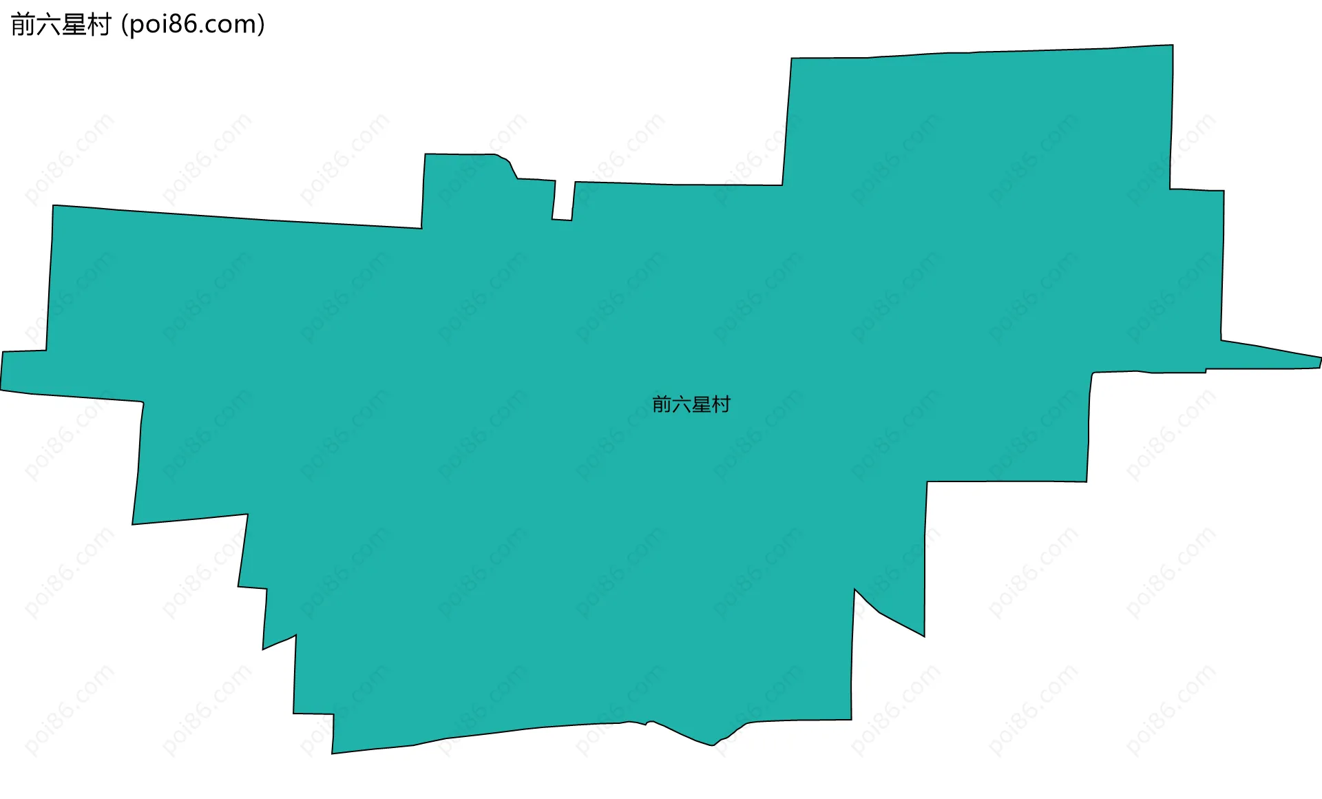 前六星村边界地图