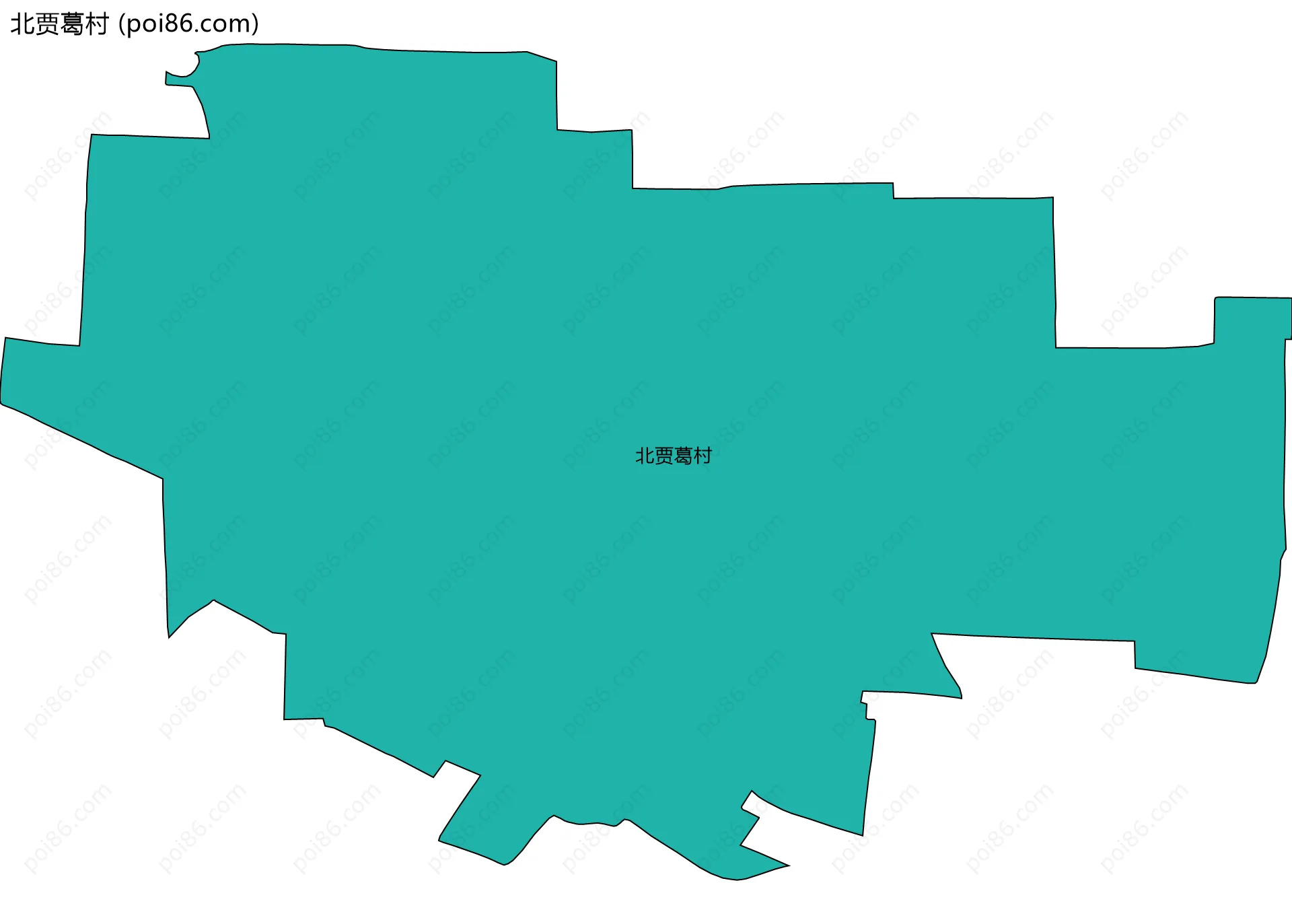 北贾葛村边界地图