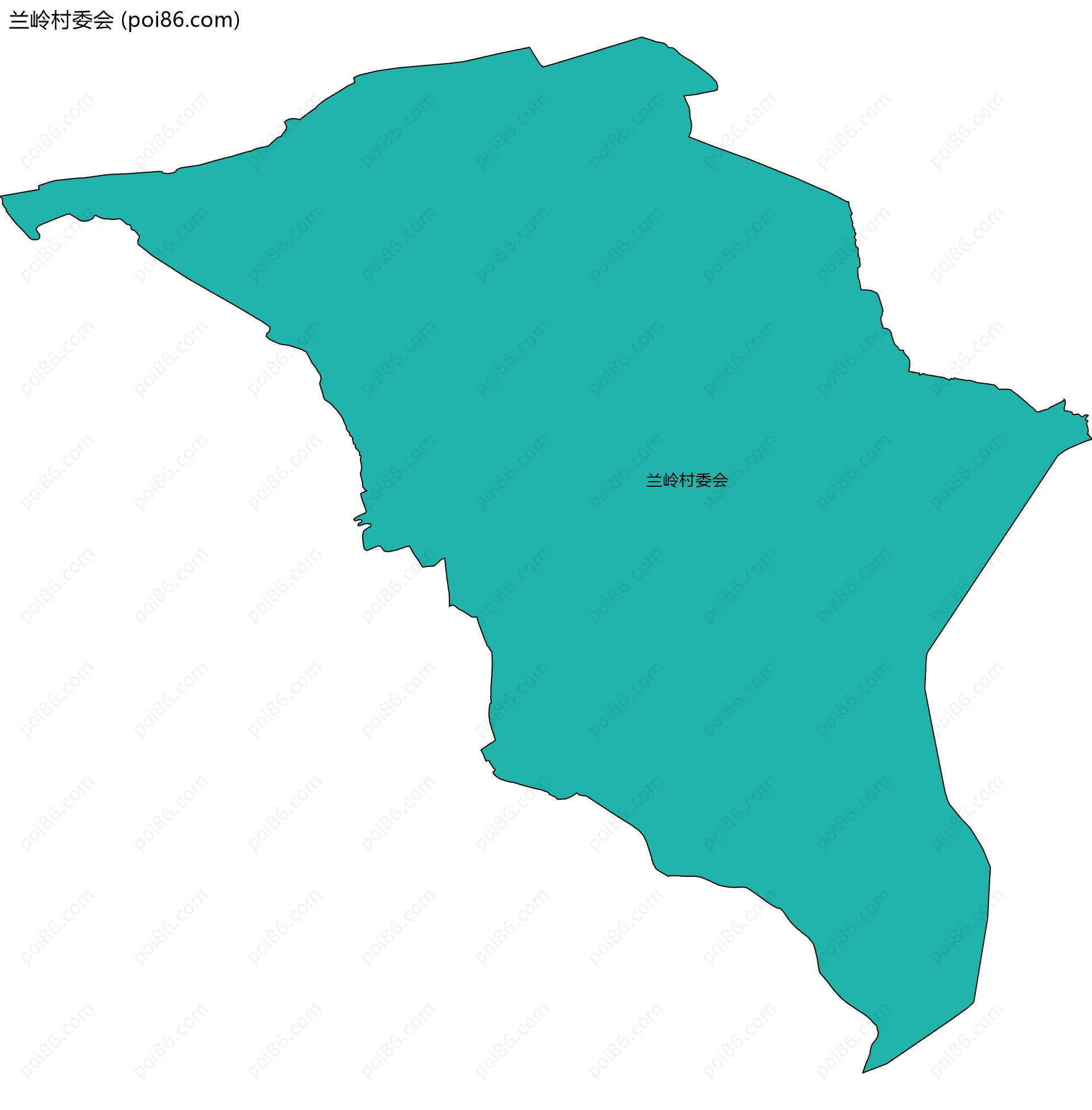 兰岭村委会边界地图