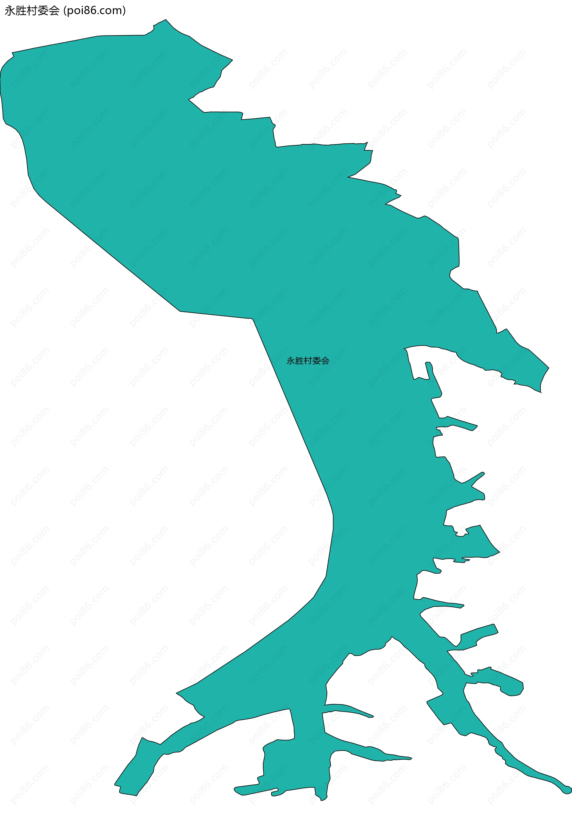 永胜村委会边界地图