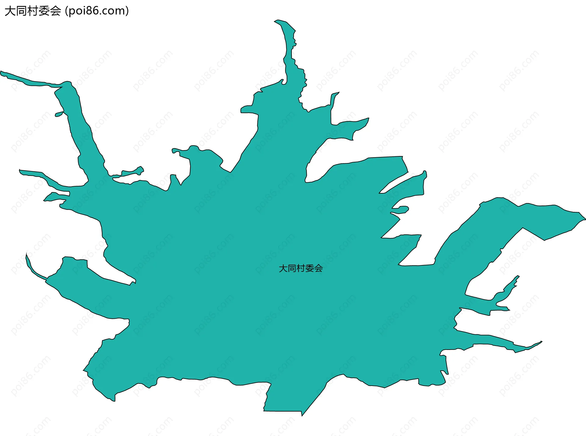 大同村委会边界地图