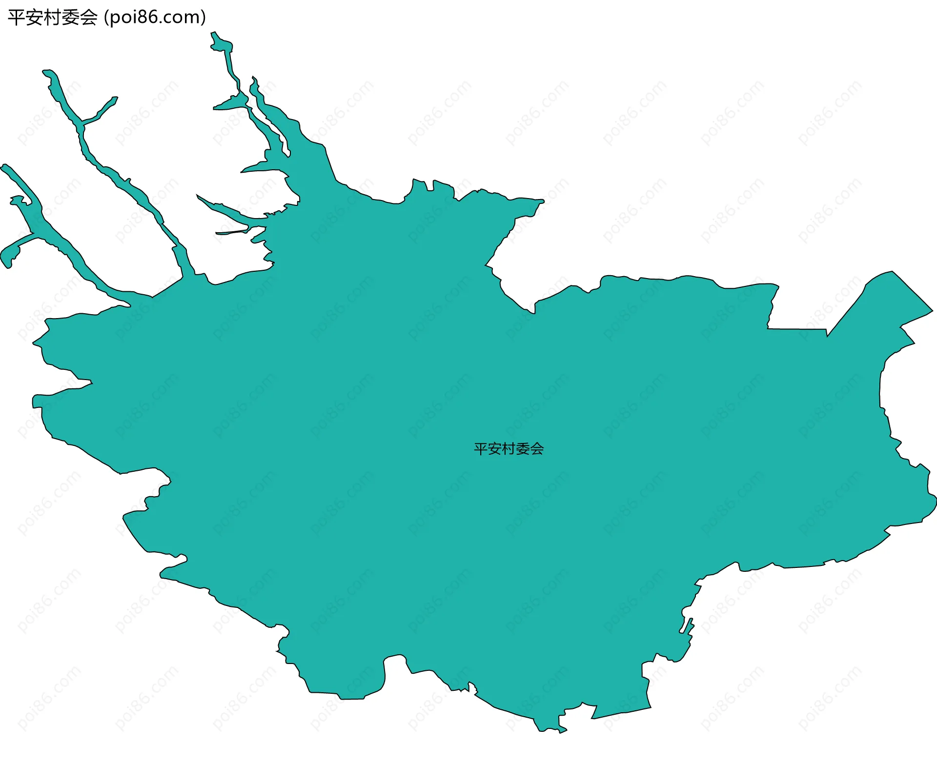 平安村委会边界地图