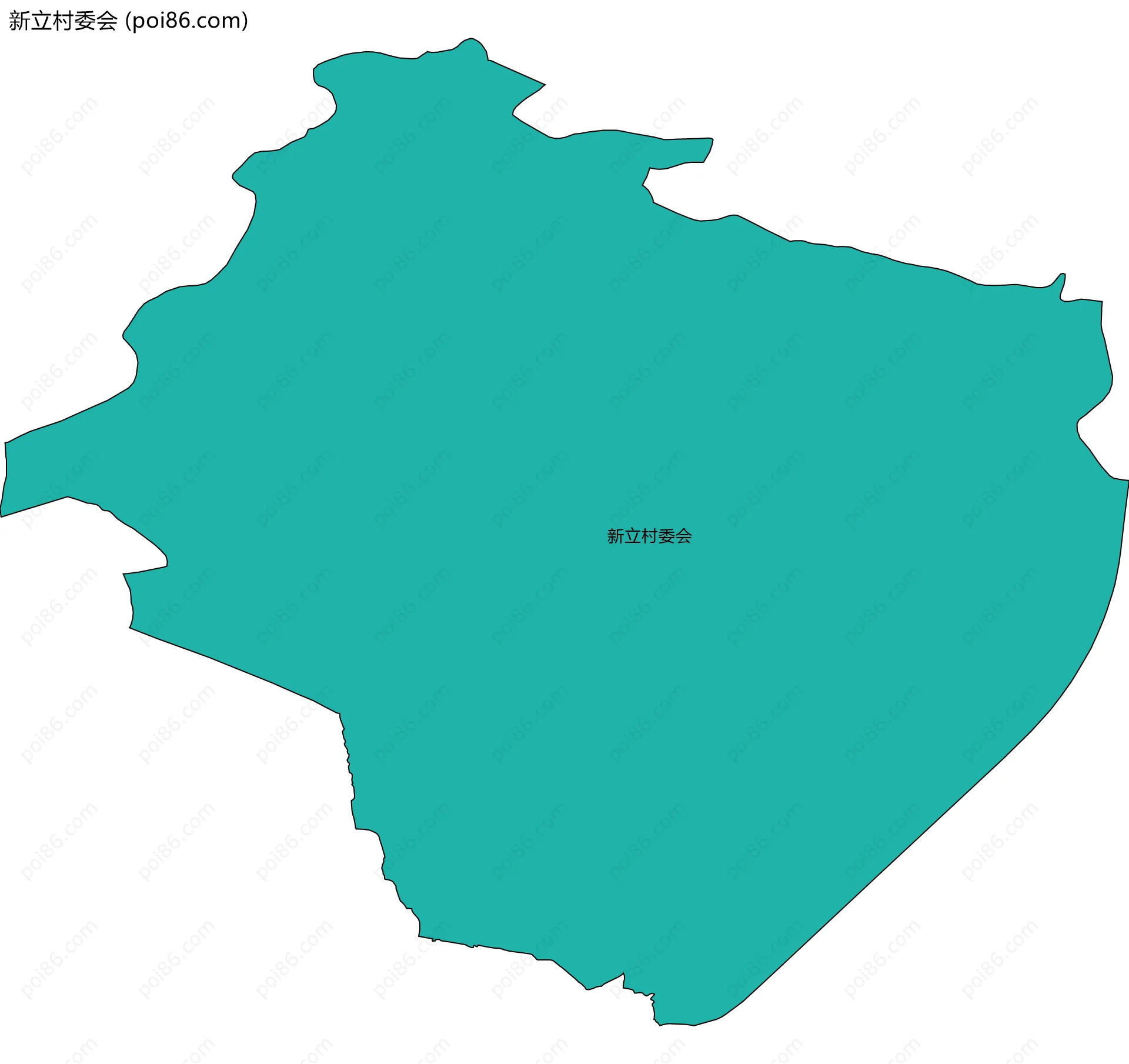 新立村委会边界地图
