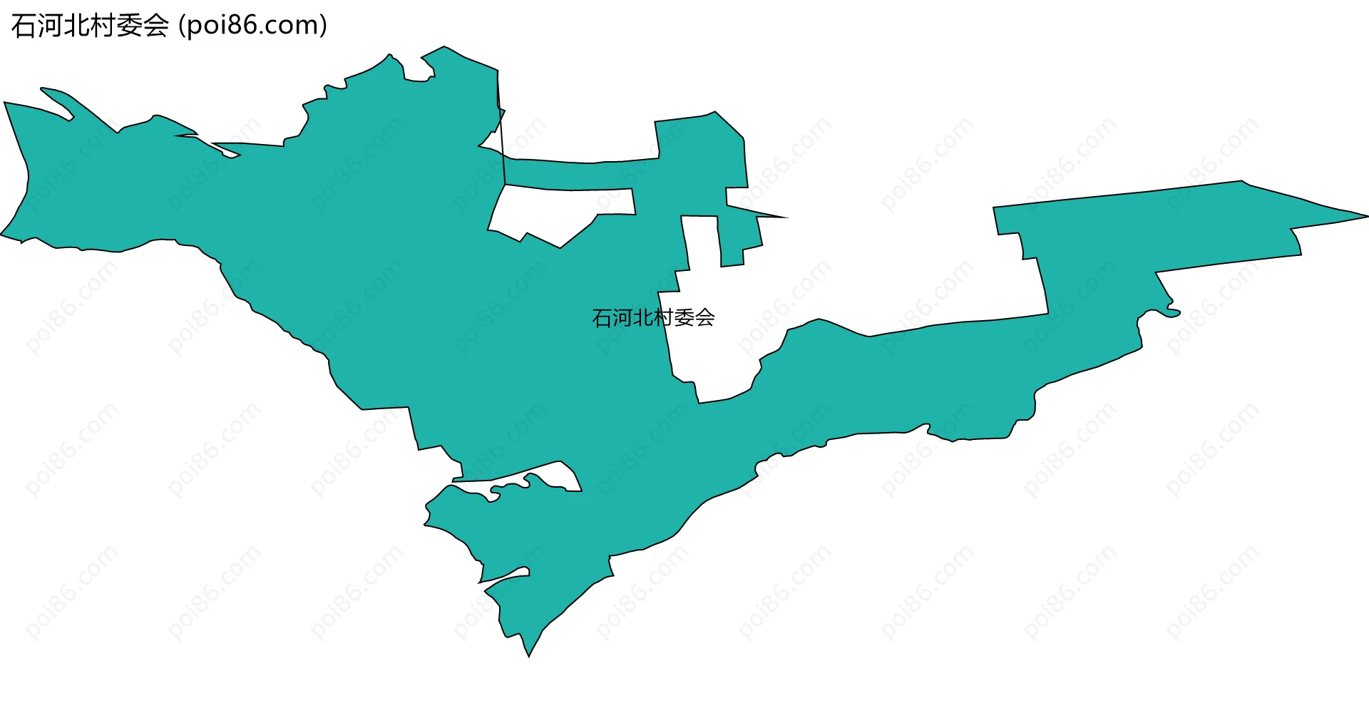 石河北村委会边界地图