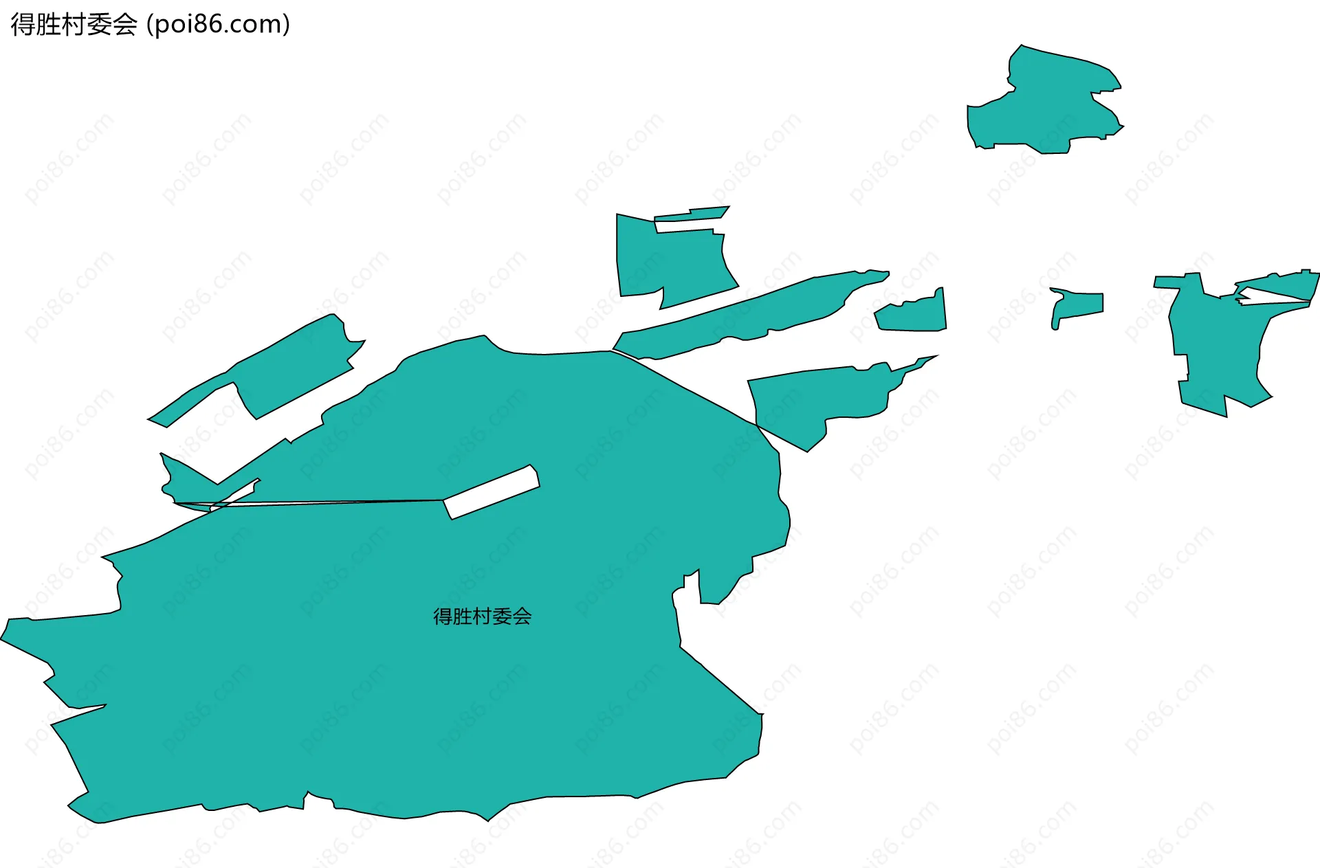 得胜村委会边界地图