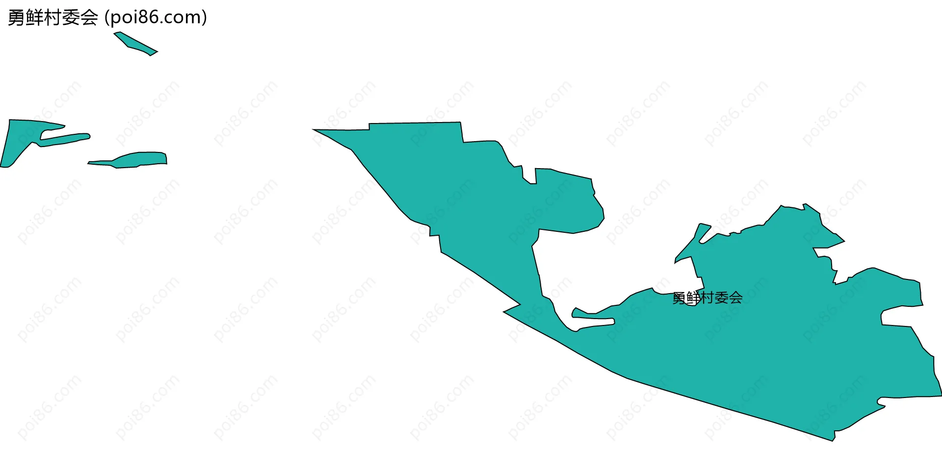 勇鲜村委会边界地图