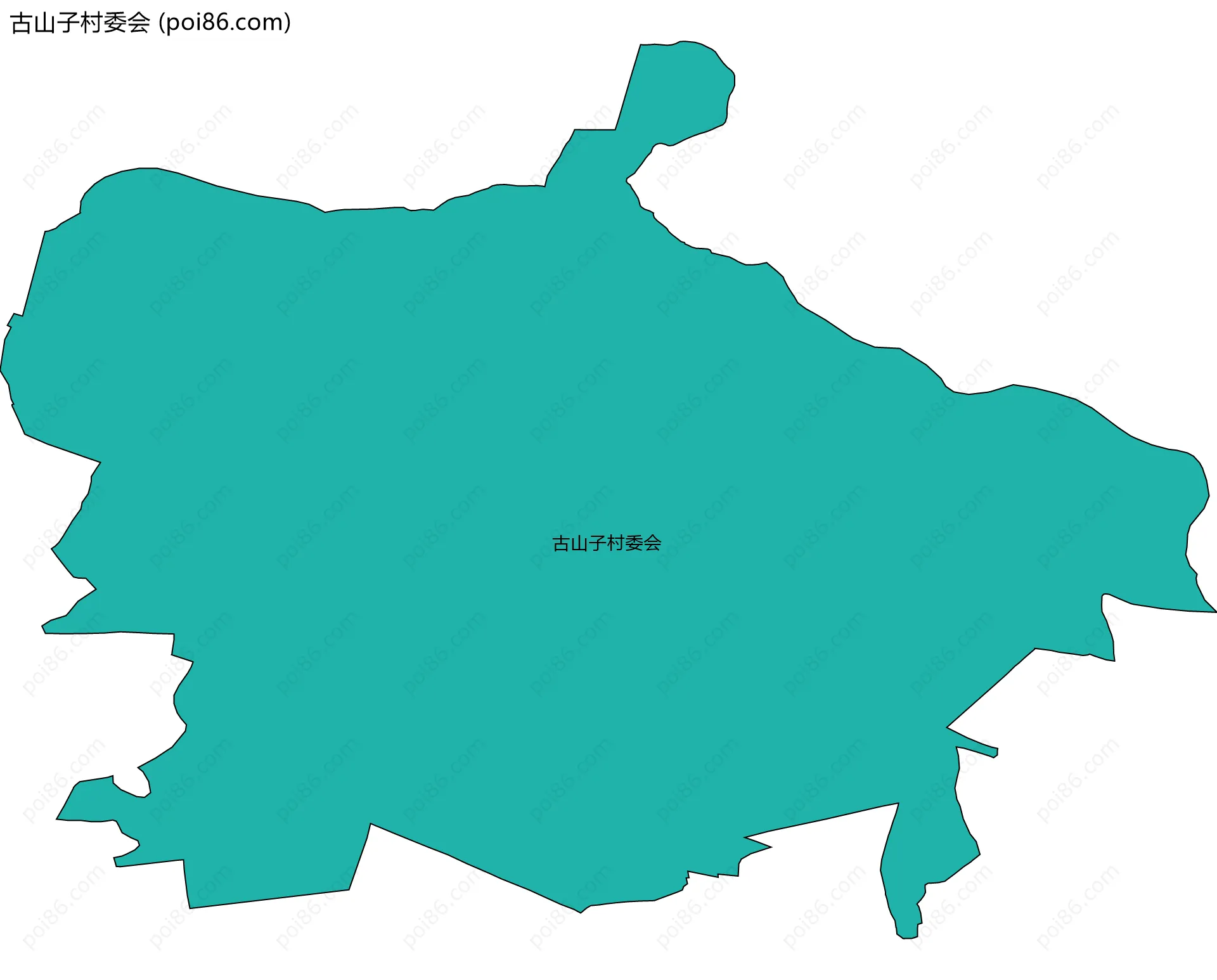 古山子村委会边界地图