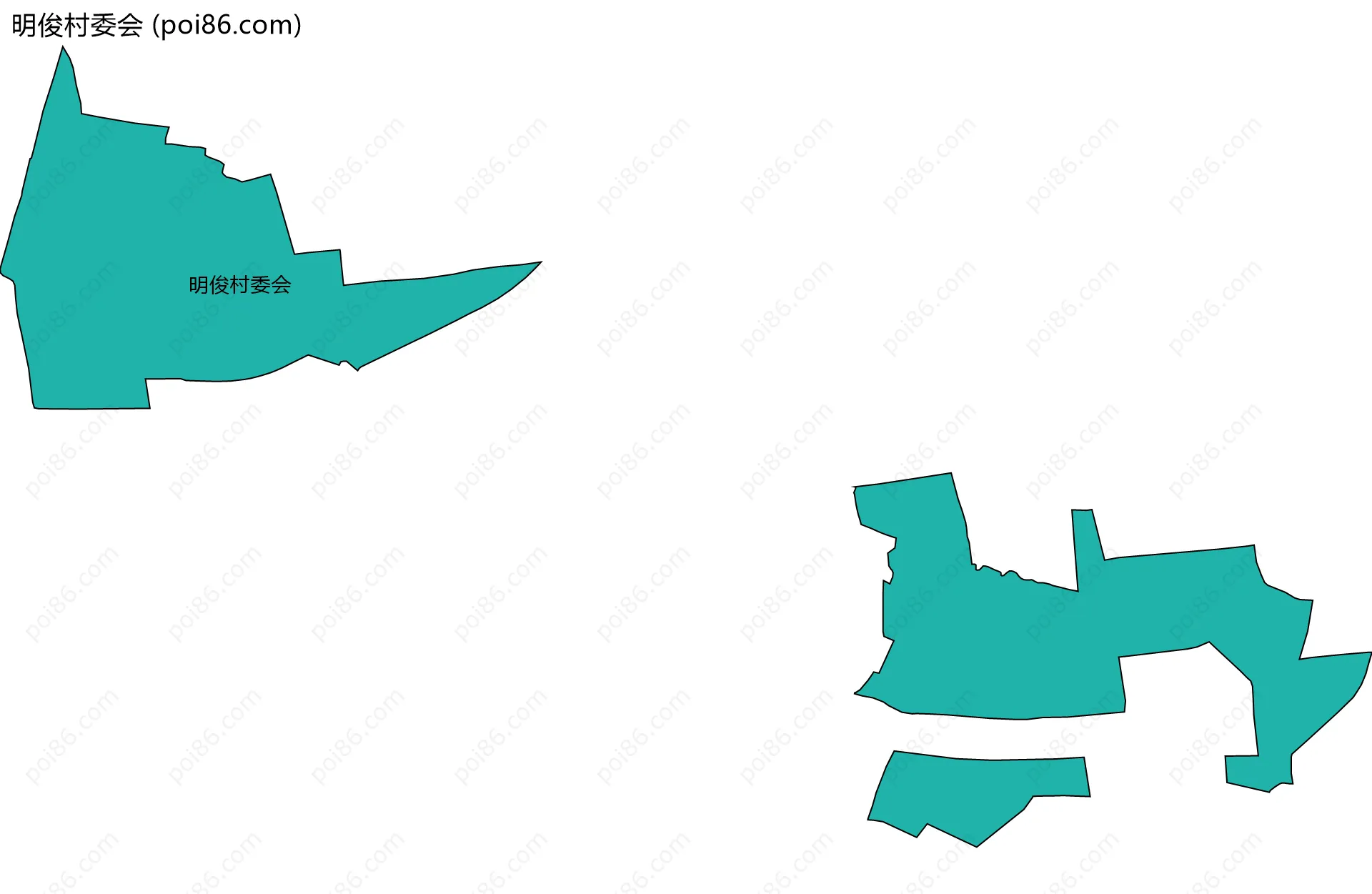 明俊村委会边界地图