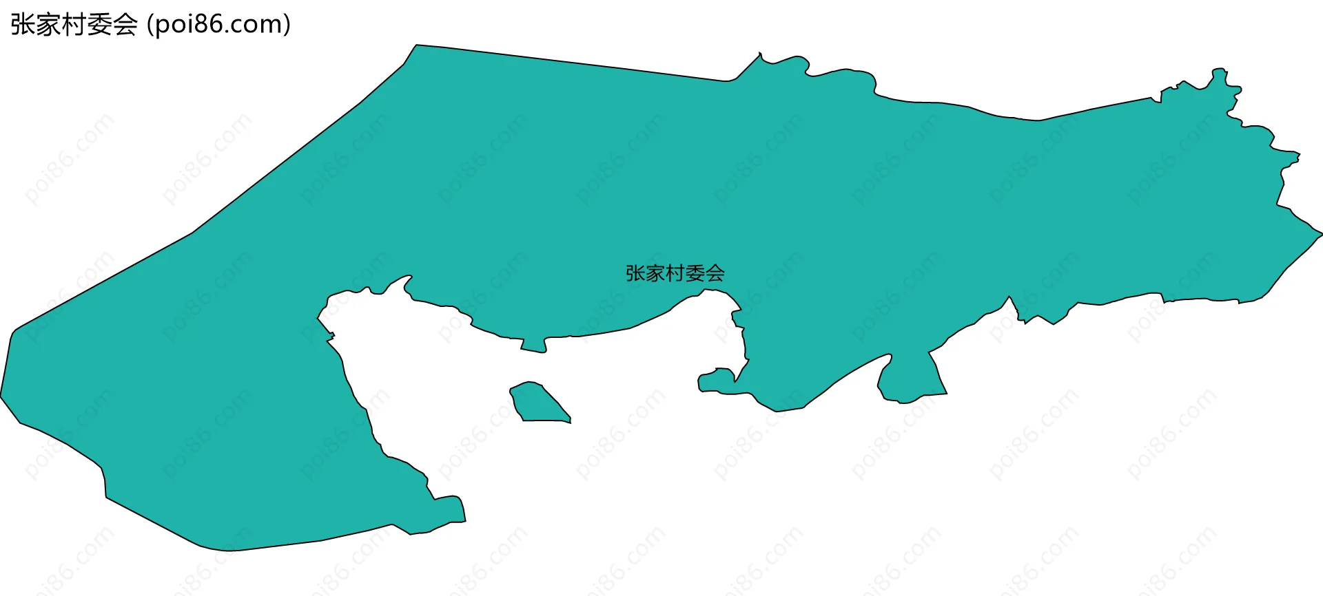 张家村委会边界地图