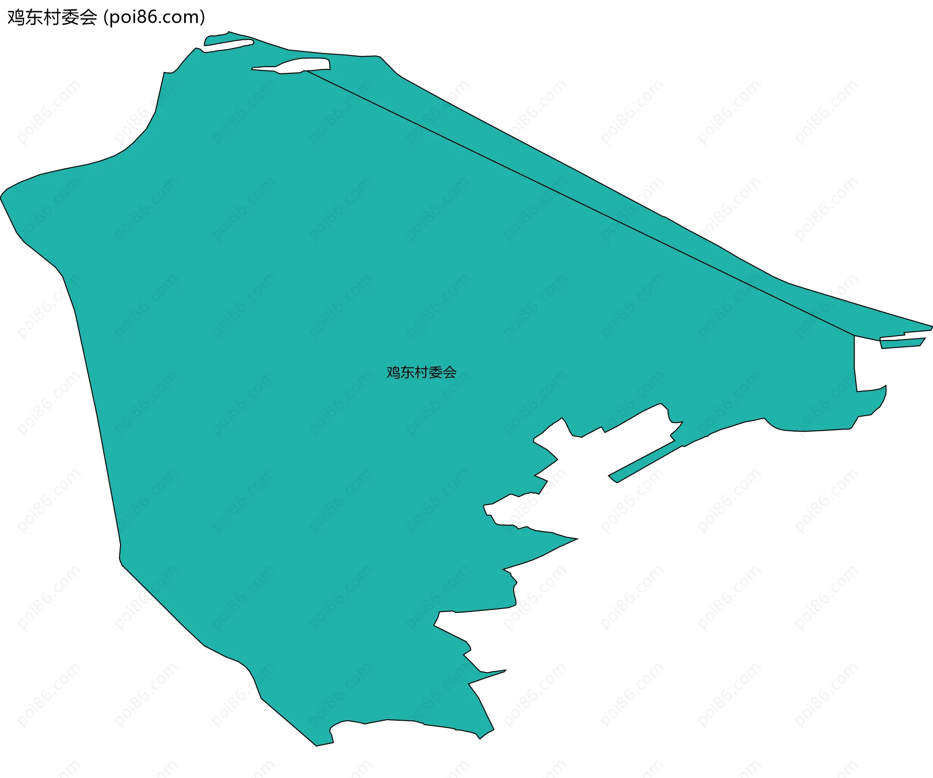 鸡东村委会边界地图