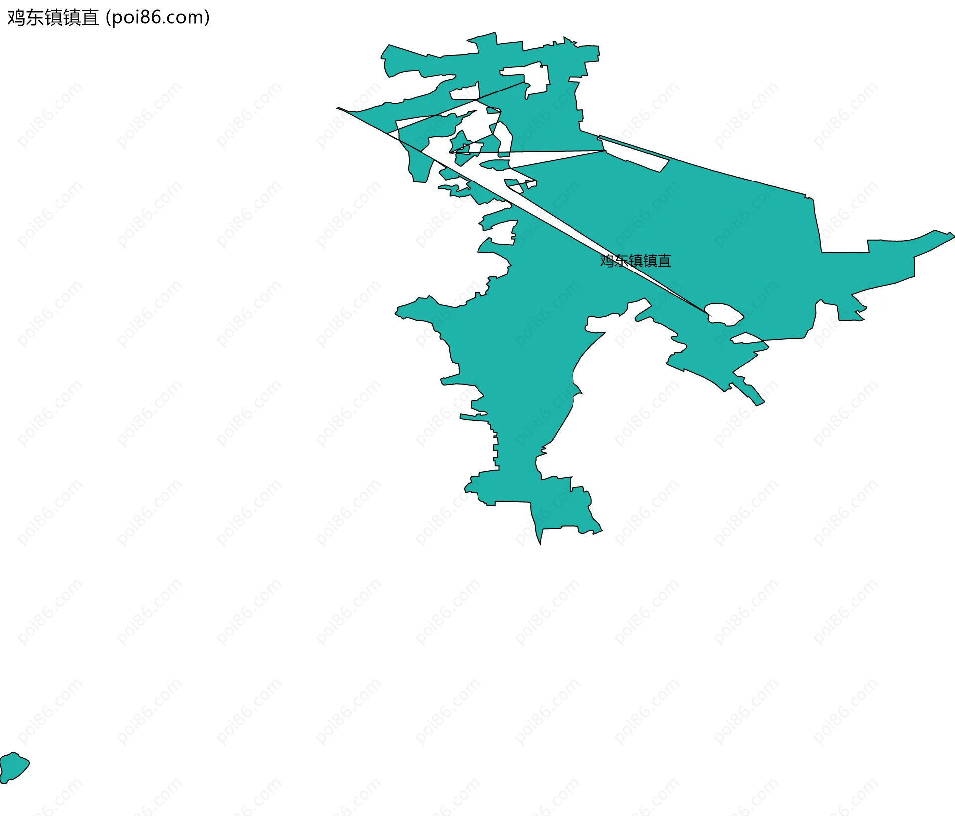 鸡东镇镇直边界地图