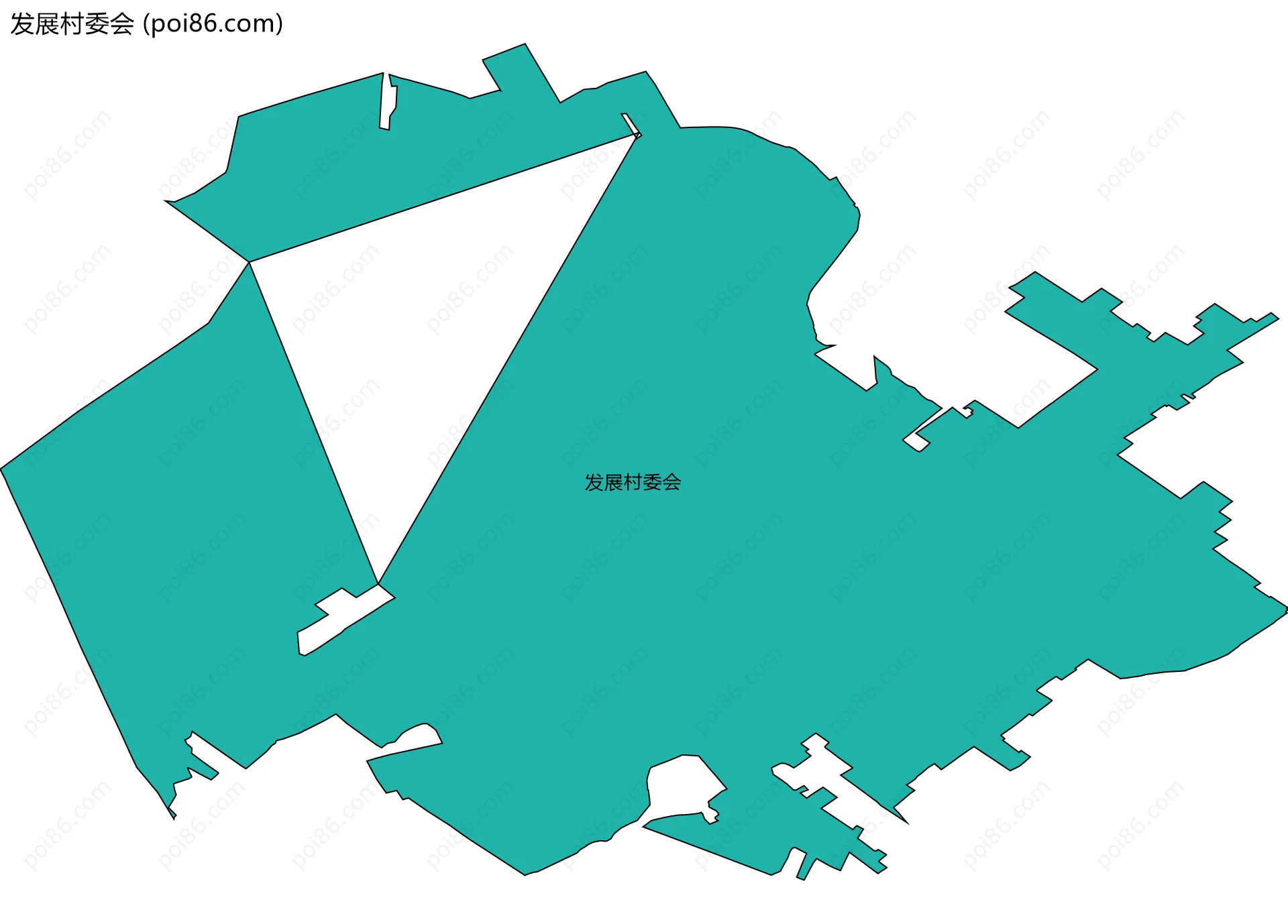 发展村委会边界地图