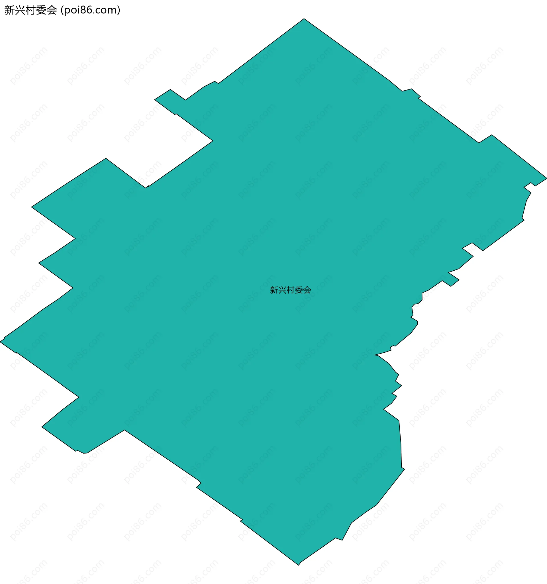 新兴村委会边界地图