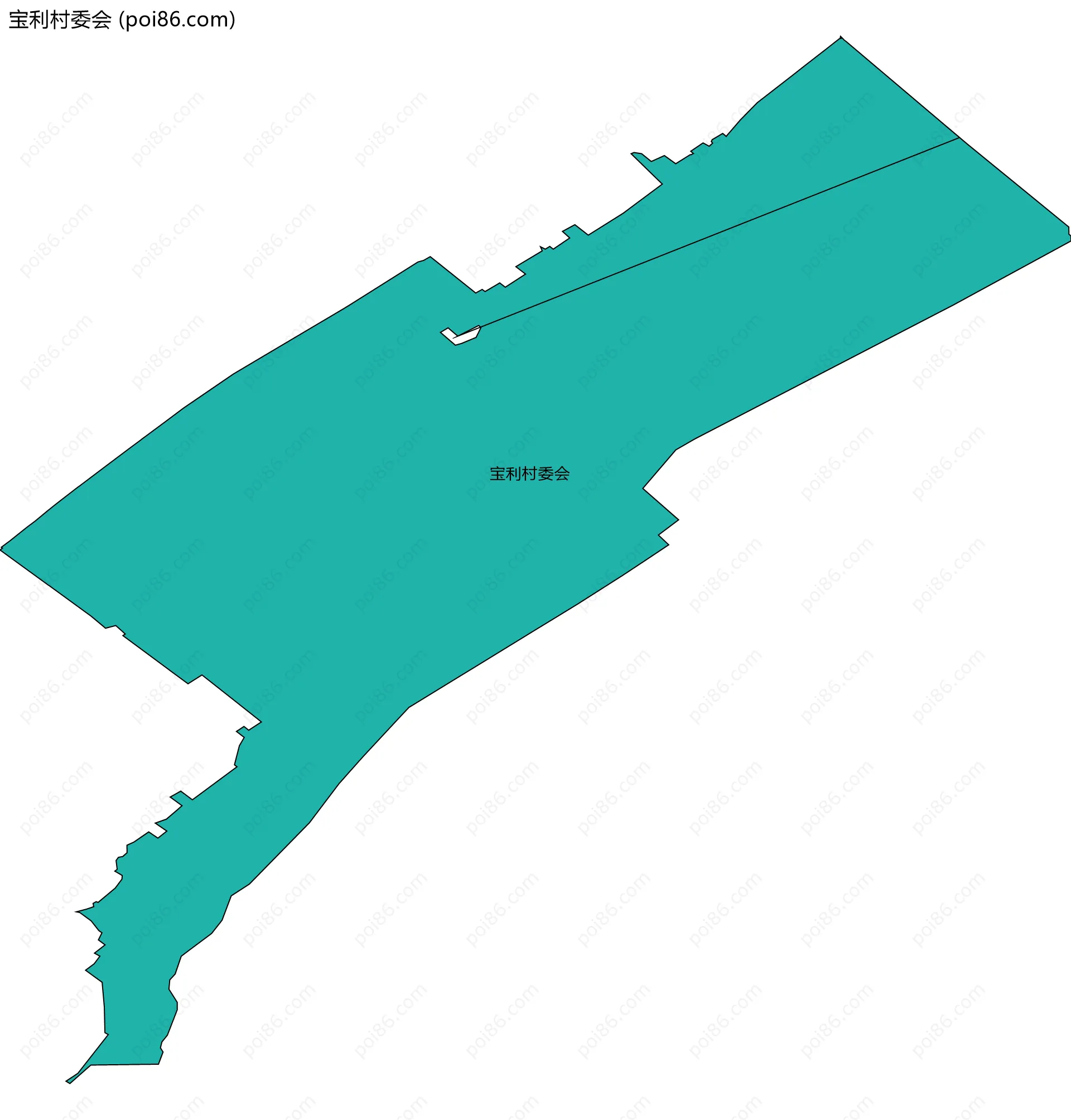 宝利村委会边界地图