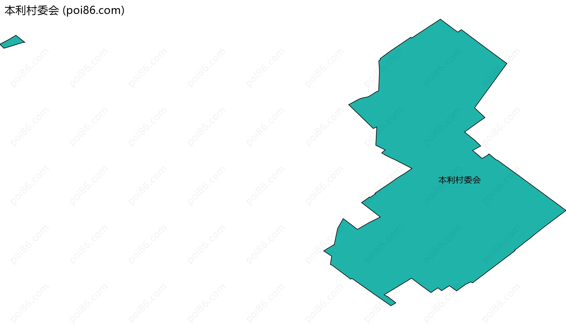 本利村委会边界地图
