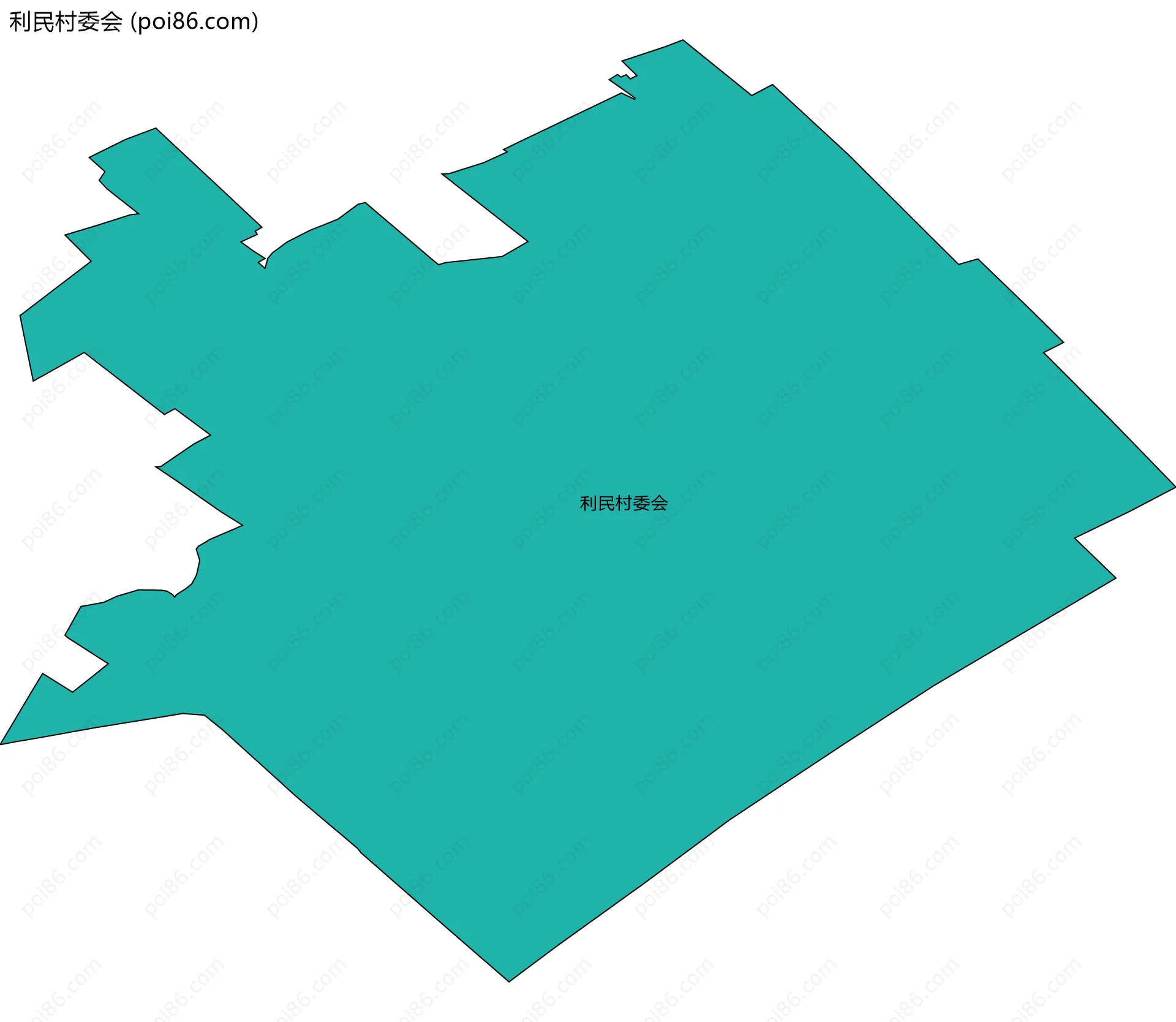 利民村委会边界地图