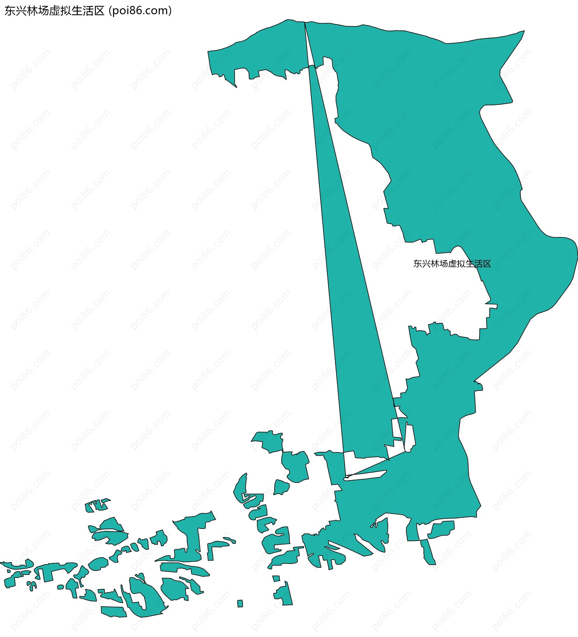 东兴林场虚拟生活区边界地图