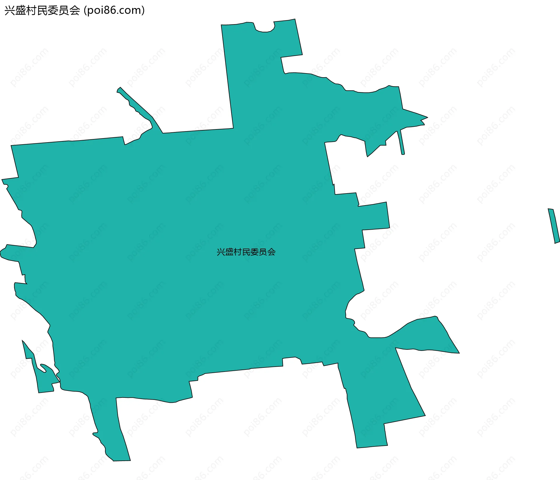 兴盛村民委员会边界地图