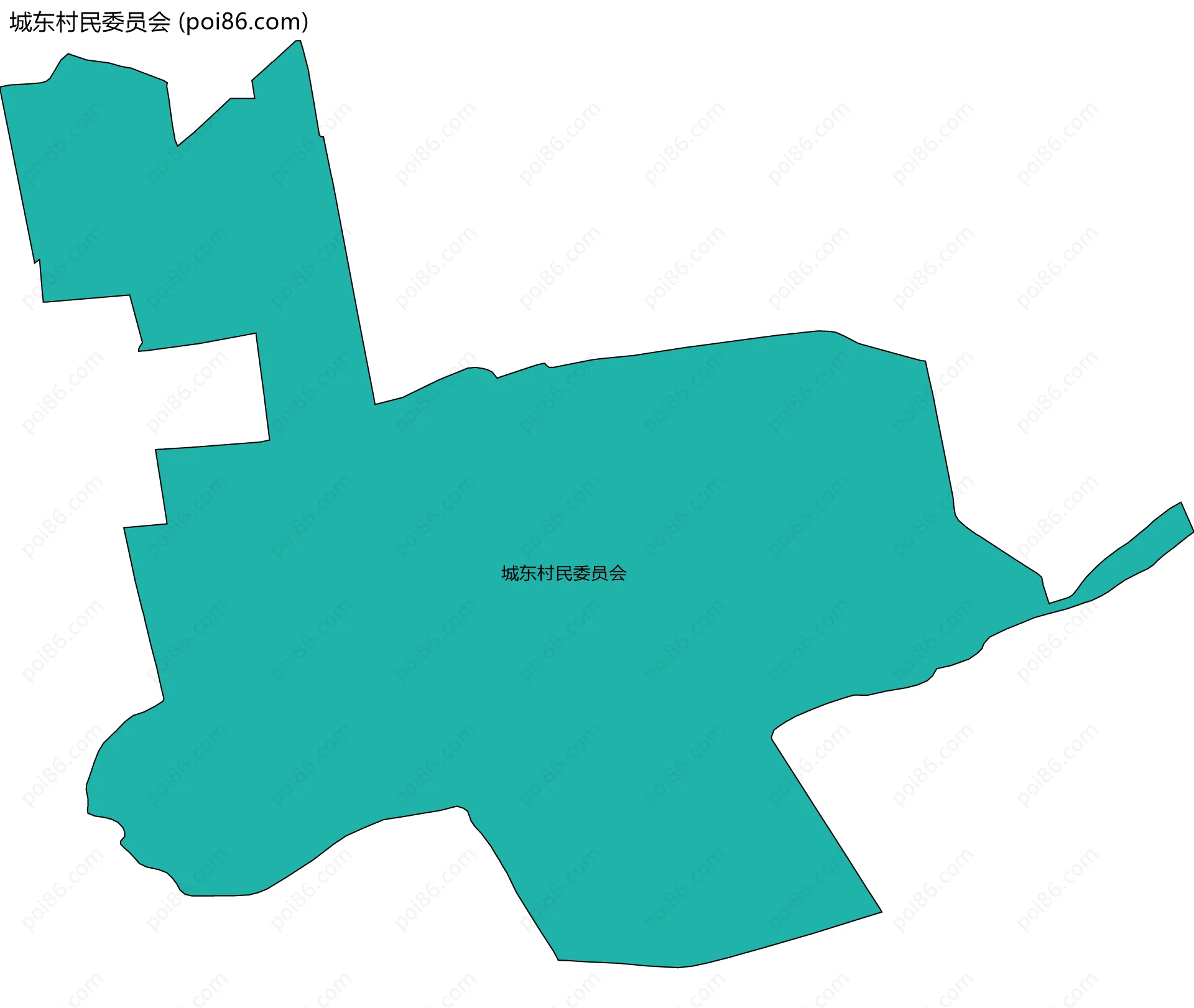城东村民委员会边界地图
