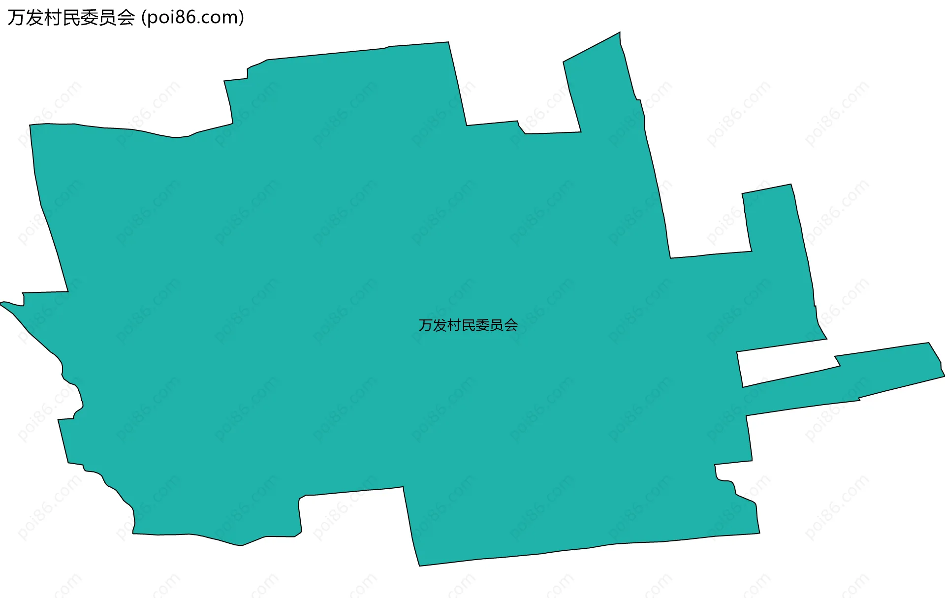 万发村民委员会边界地图