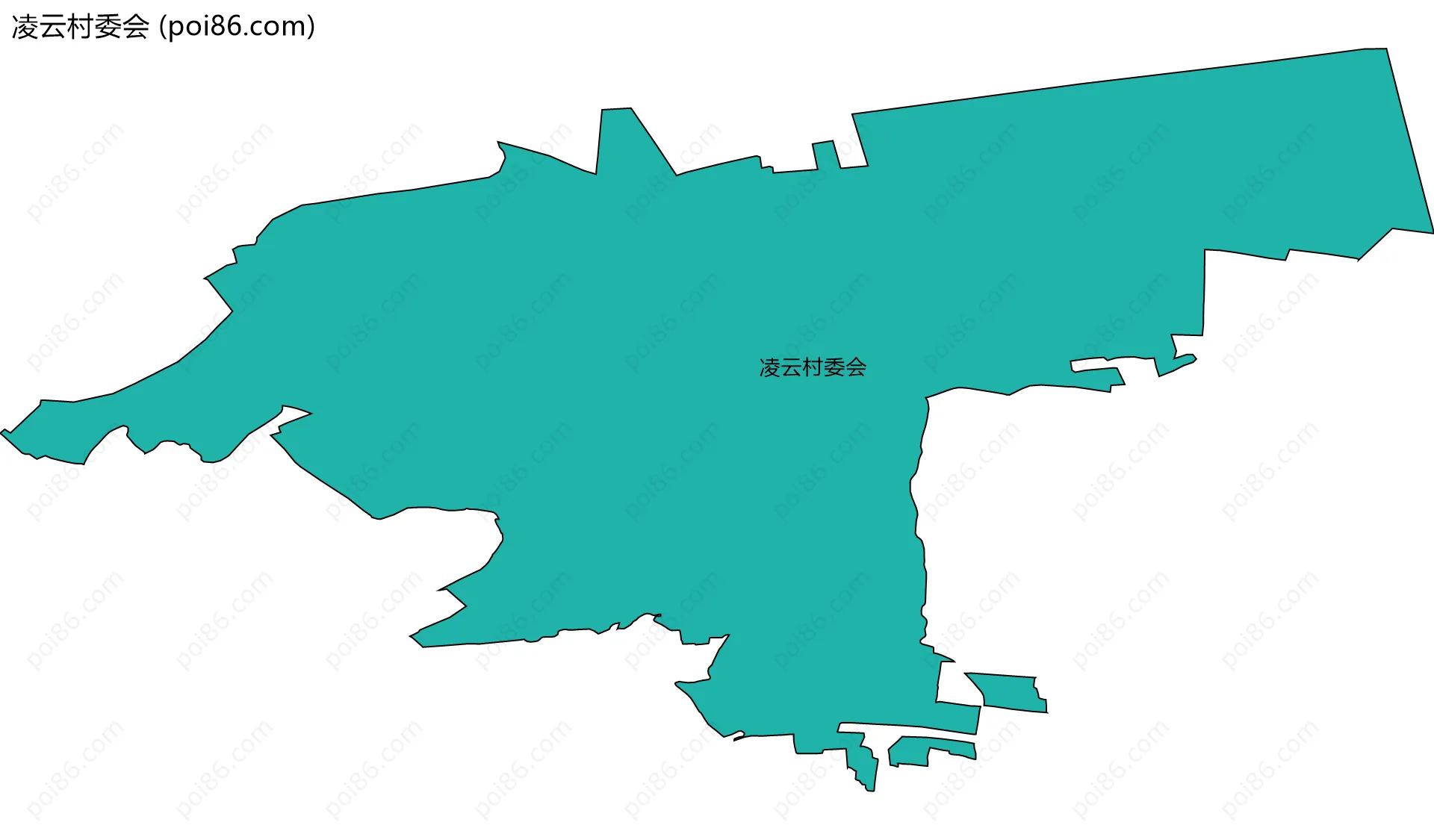 凌云村委会边界地图
