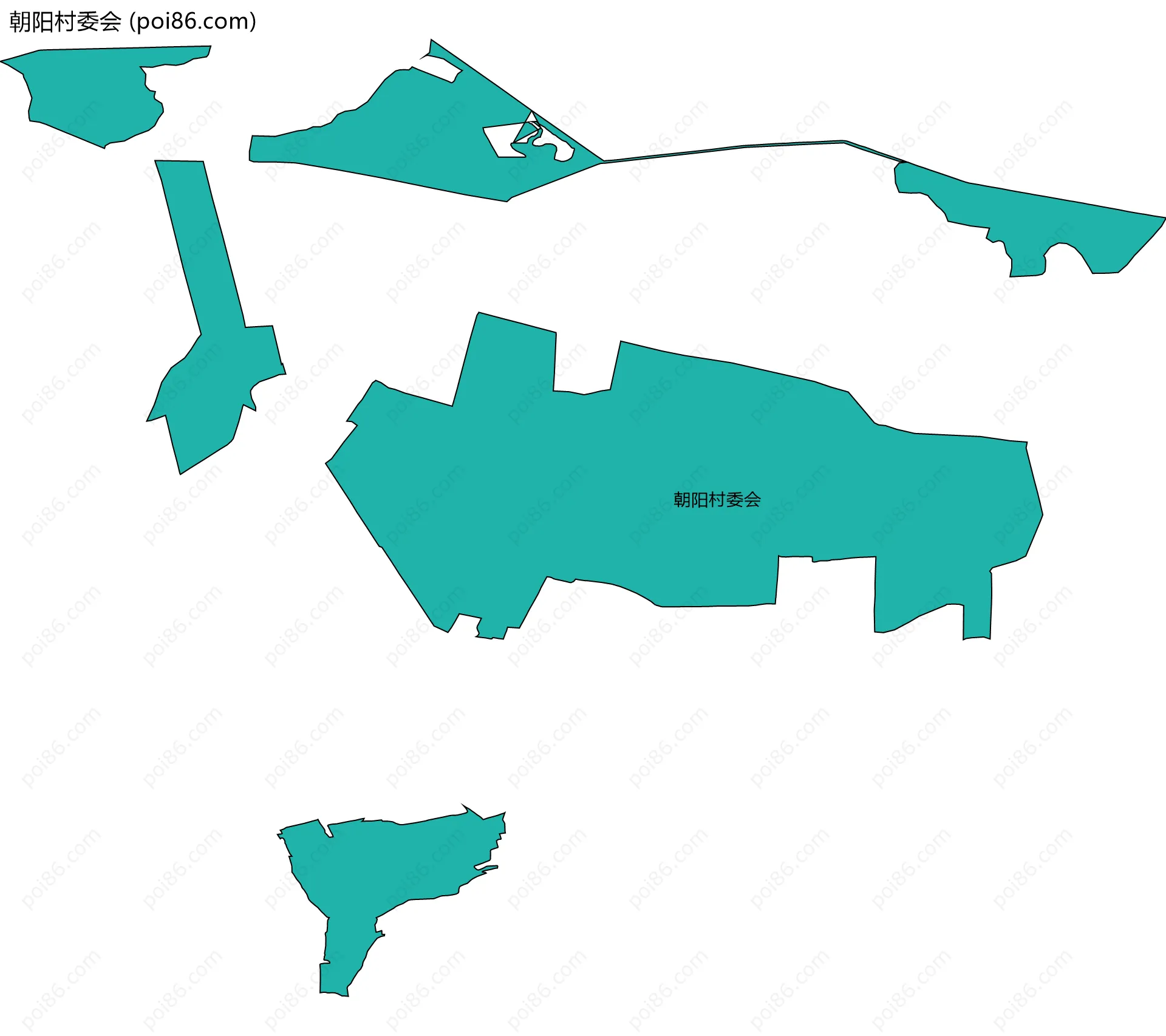 朝阳村委会边界地图