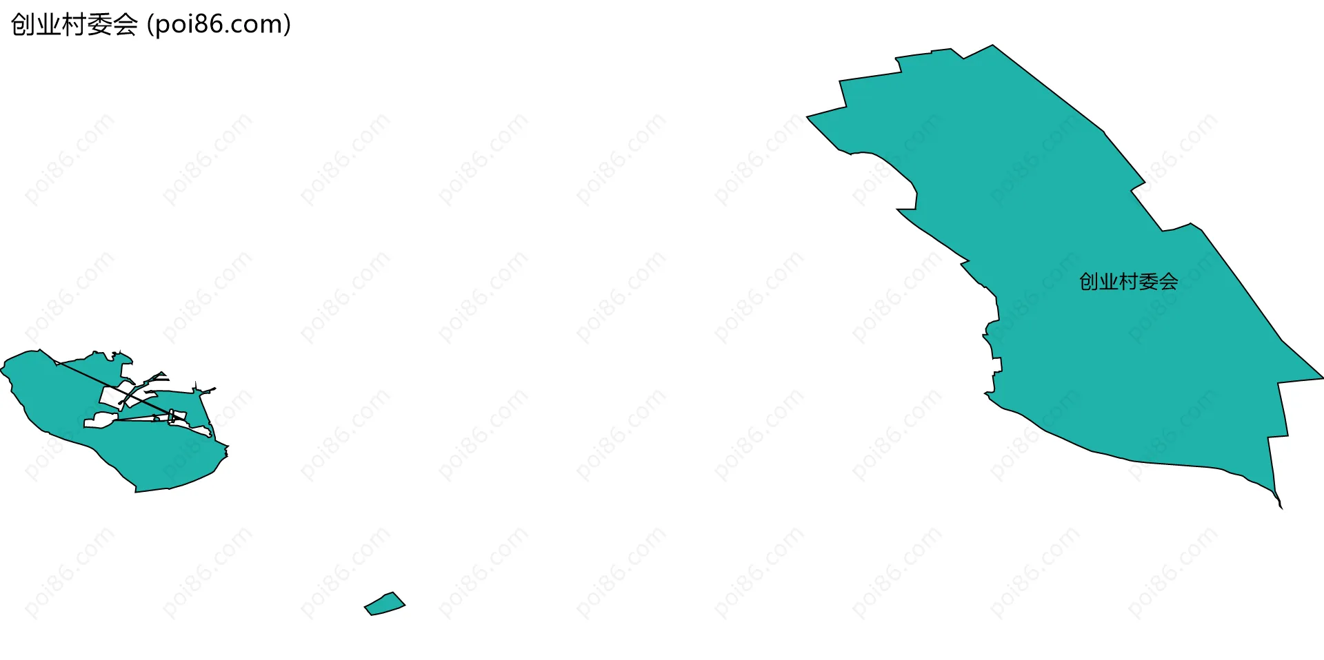 创业村委会边界地图