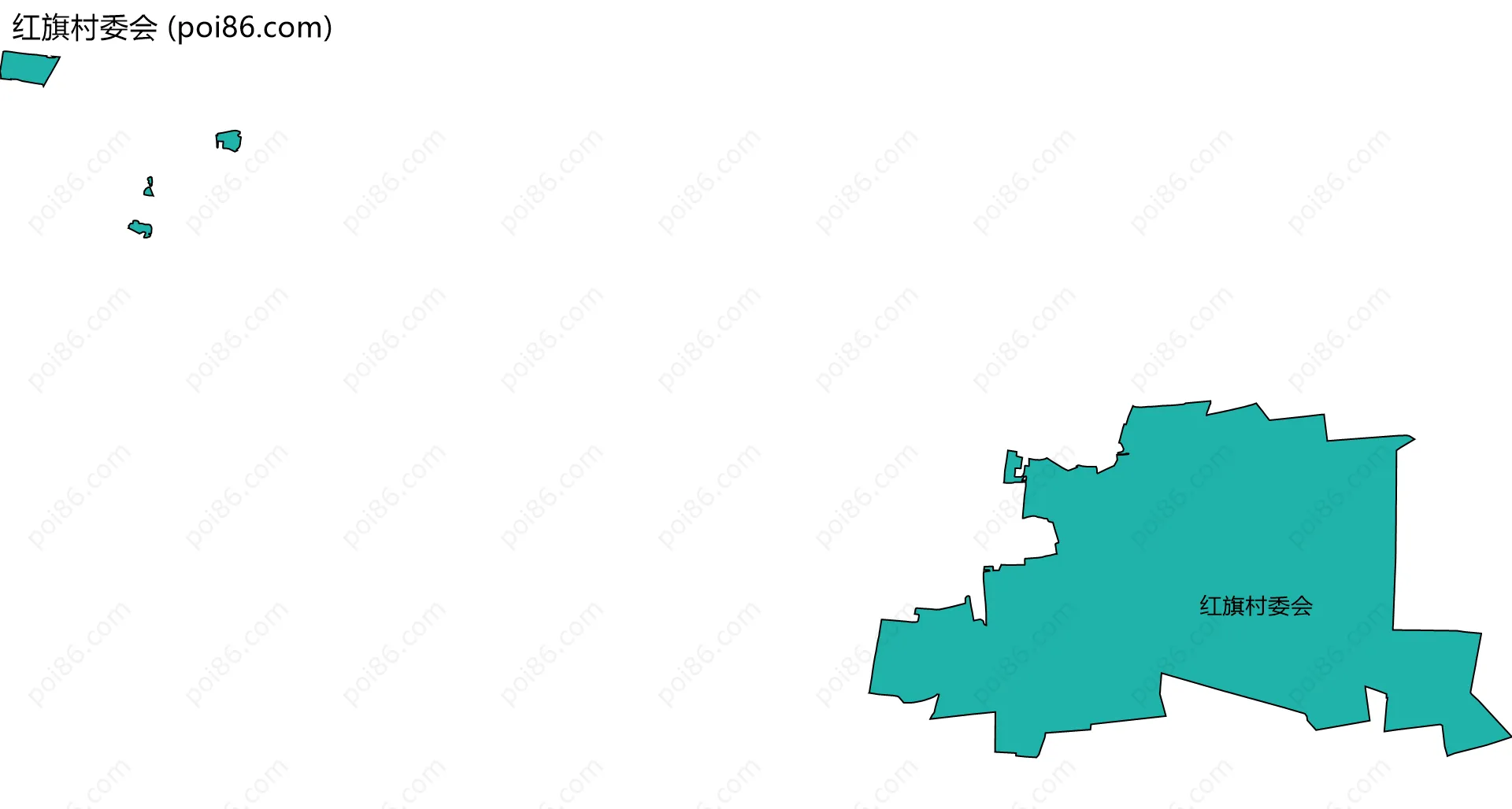 红旗村委会边界地图