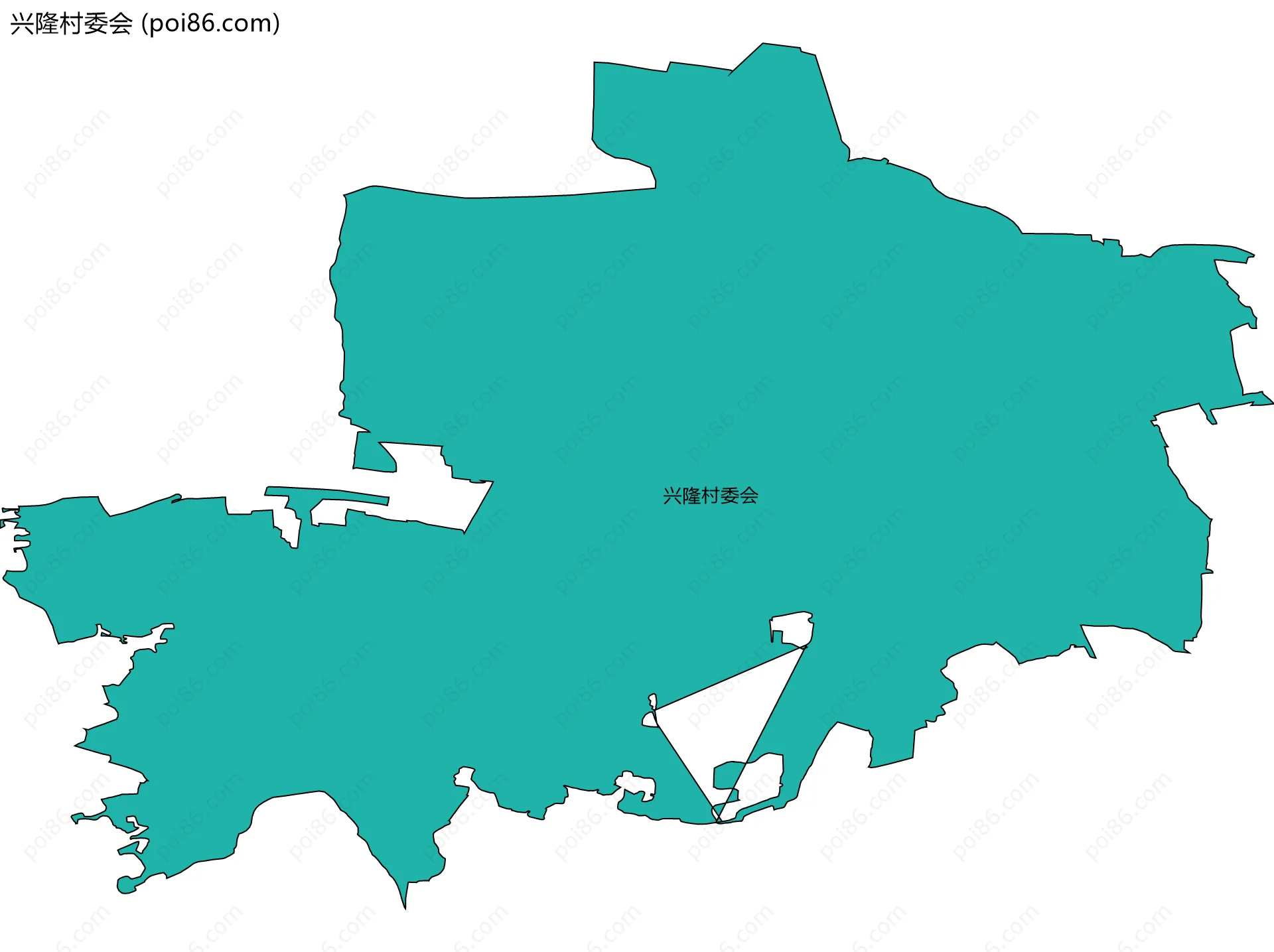 兴隆村委会边界地图