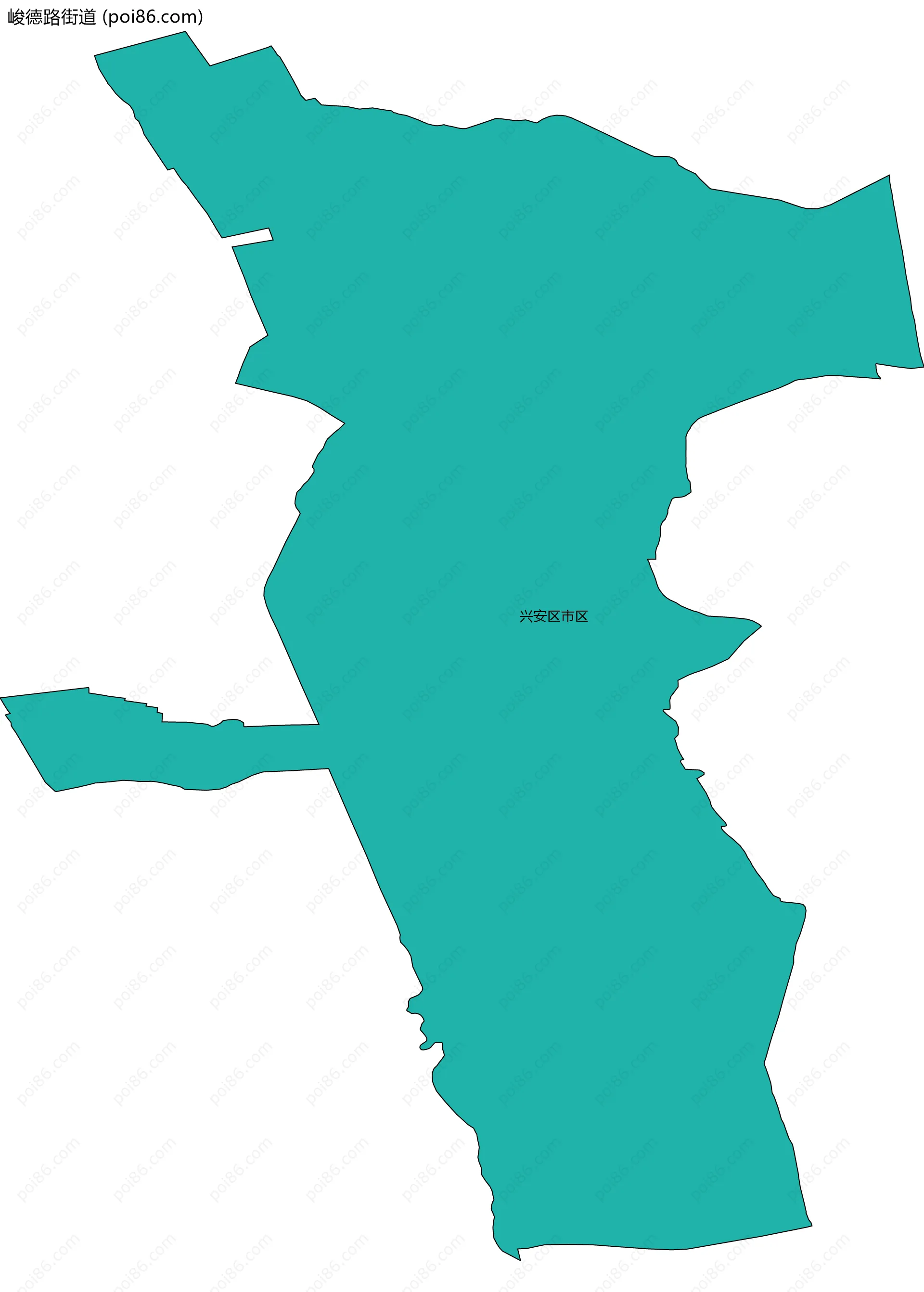 峻德路街道边界地图(五级行政区划)