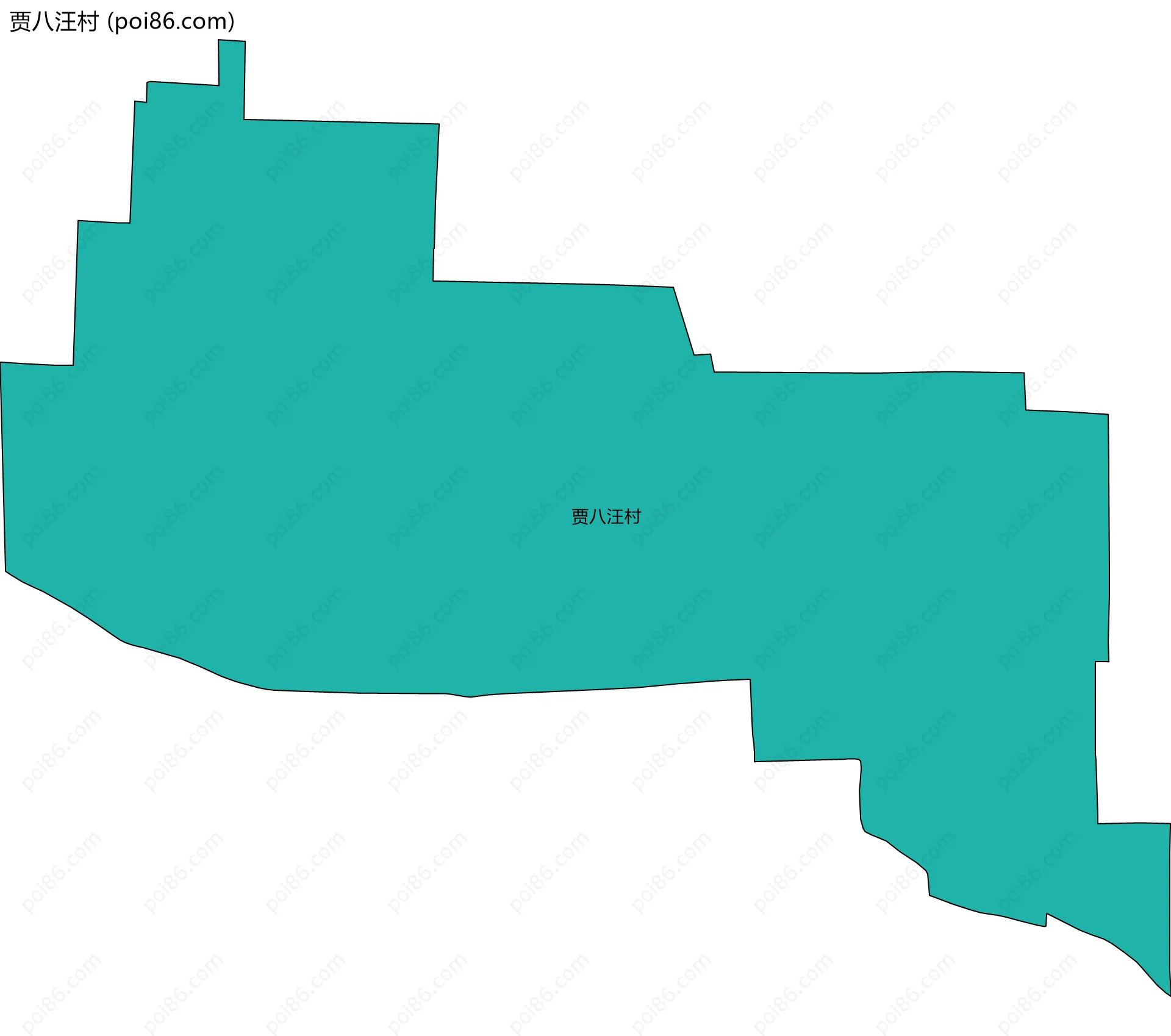 贾八汪村边界地图