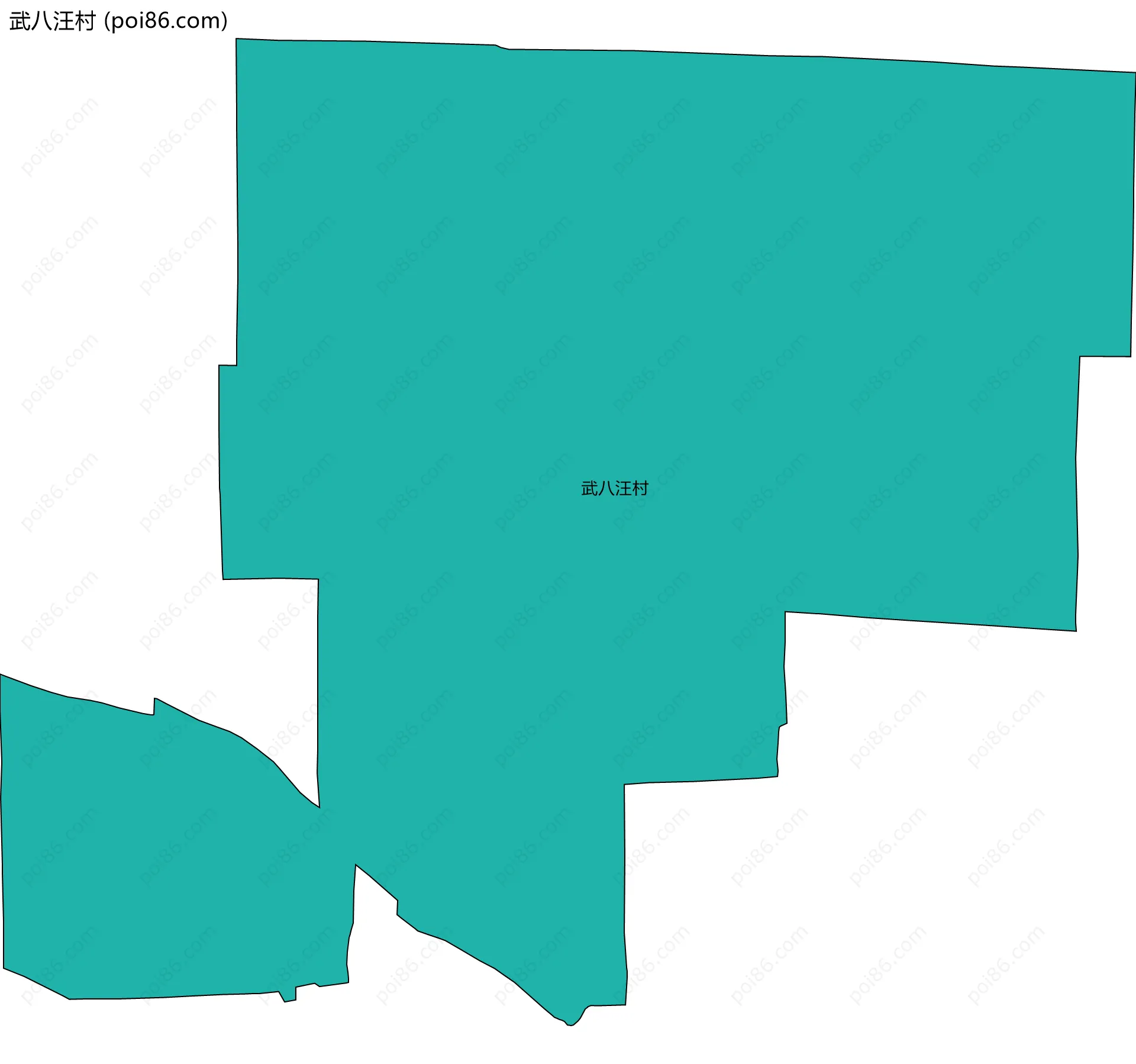 武八汪村边界地图