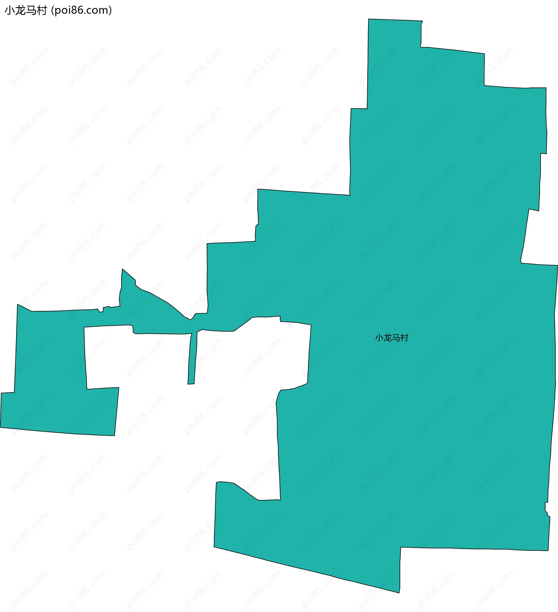 小龙马村边界地图