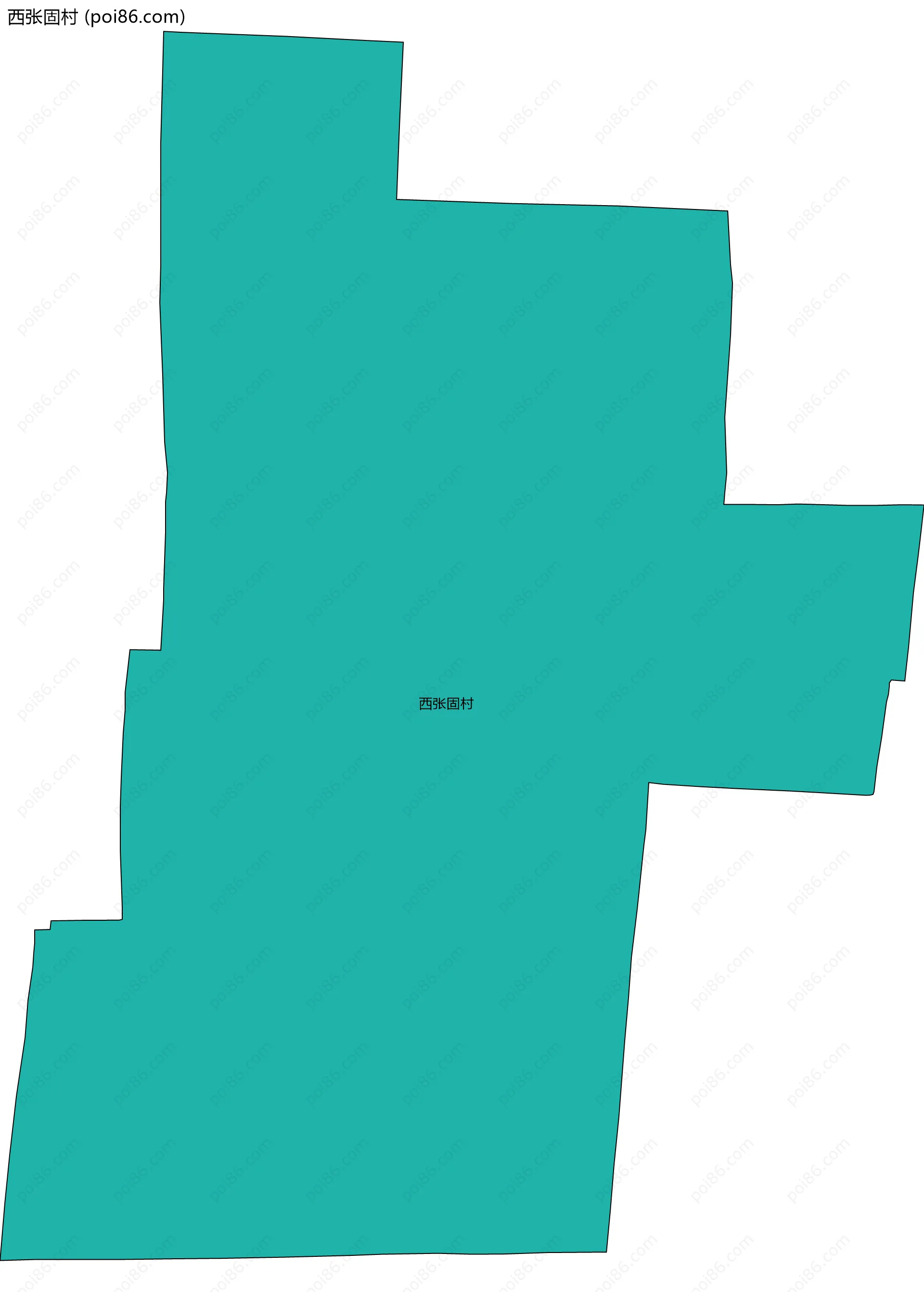 西张固村边界地图