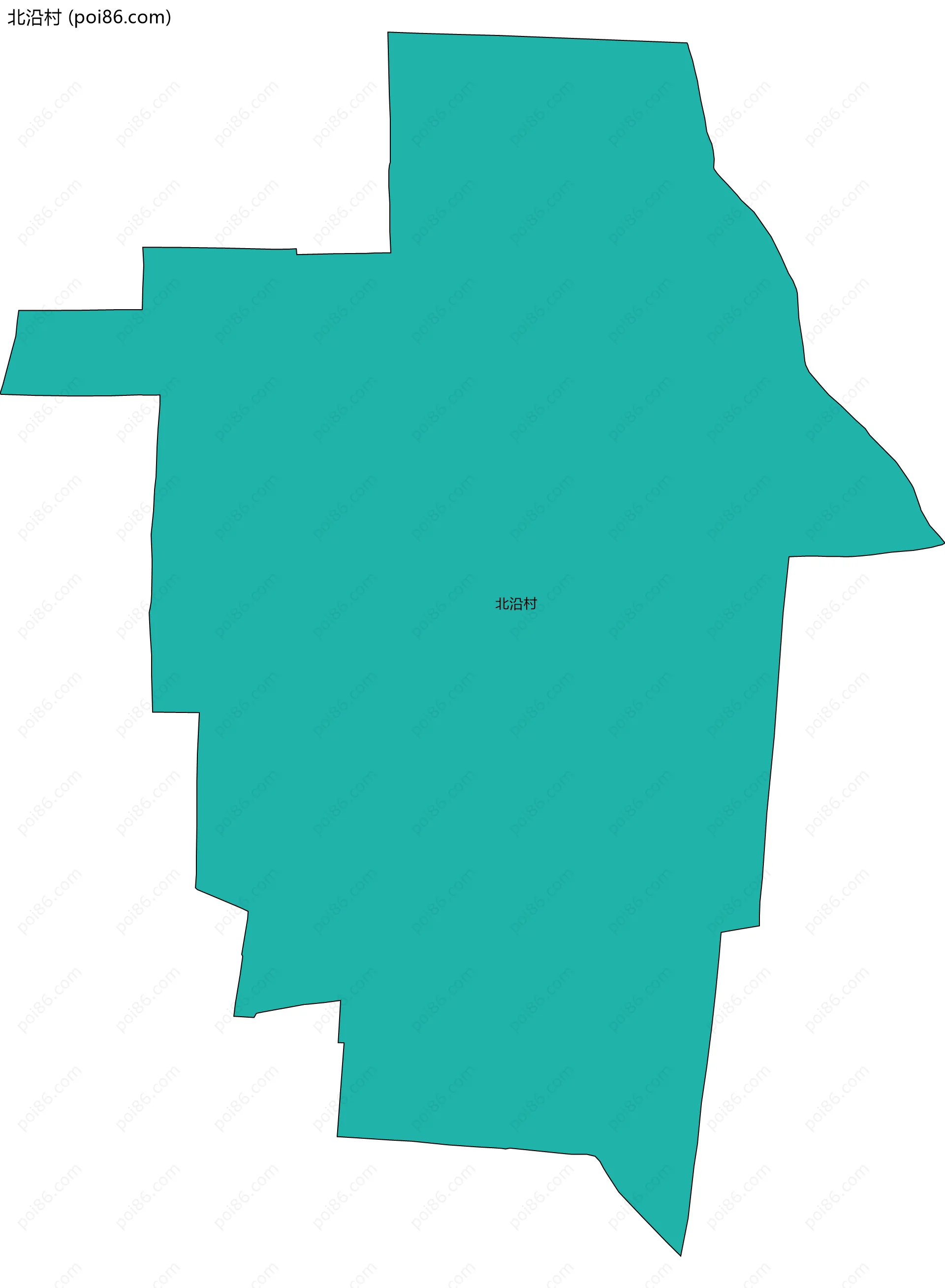 北沿村边界地图