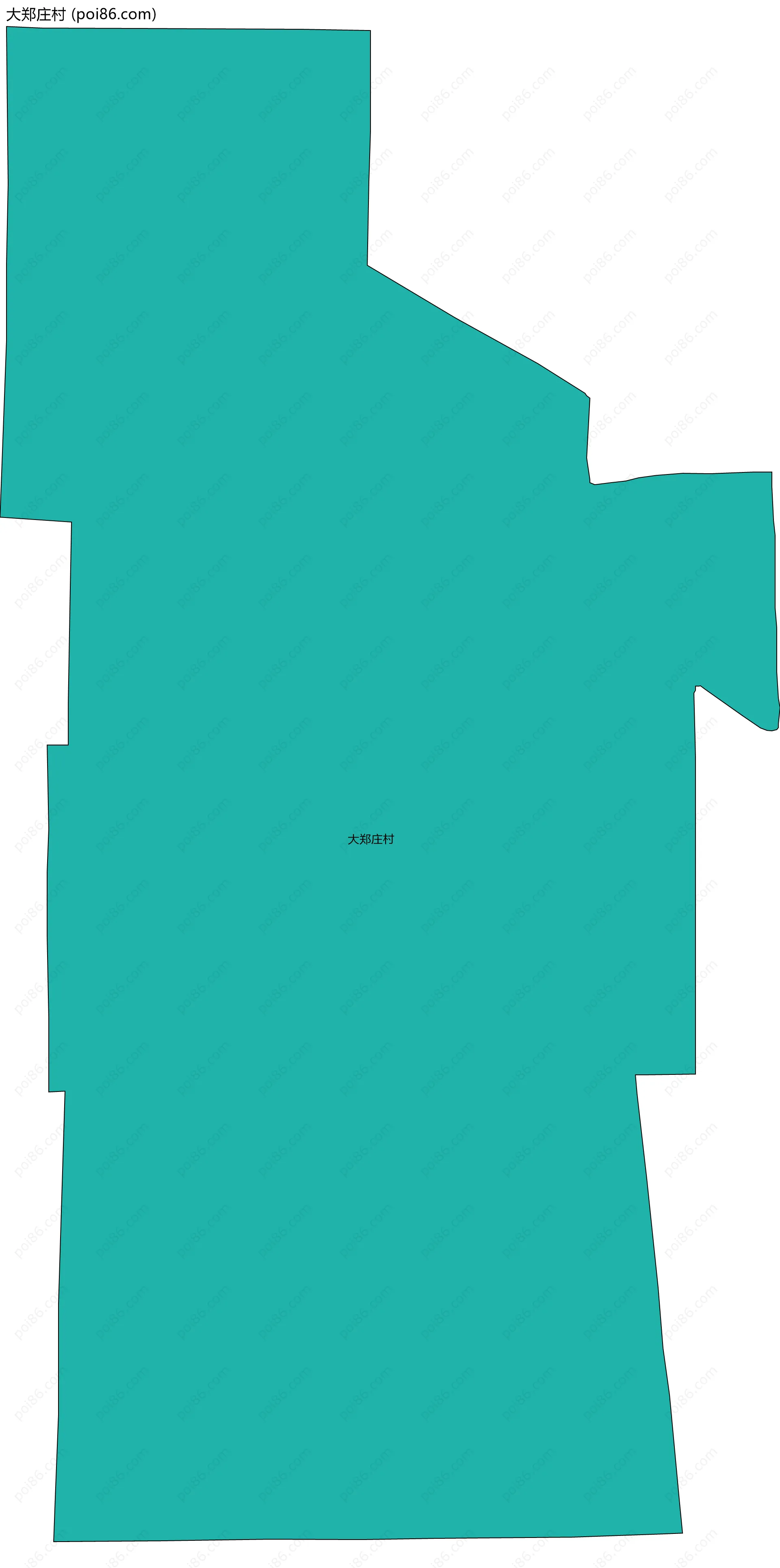 大郑庄村边界地图