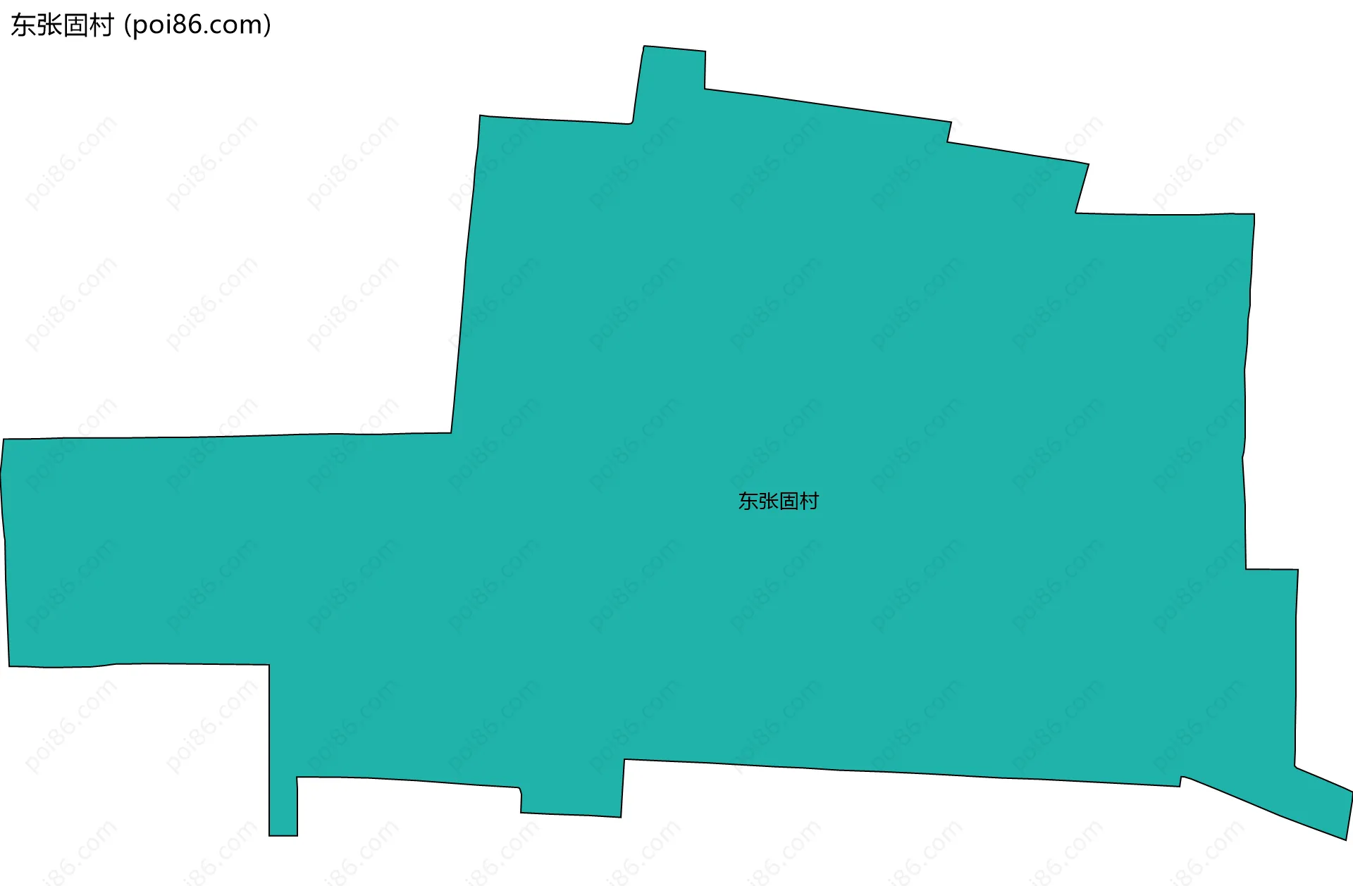 东张固村边界地图