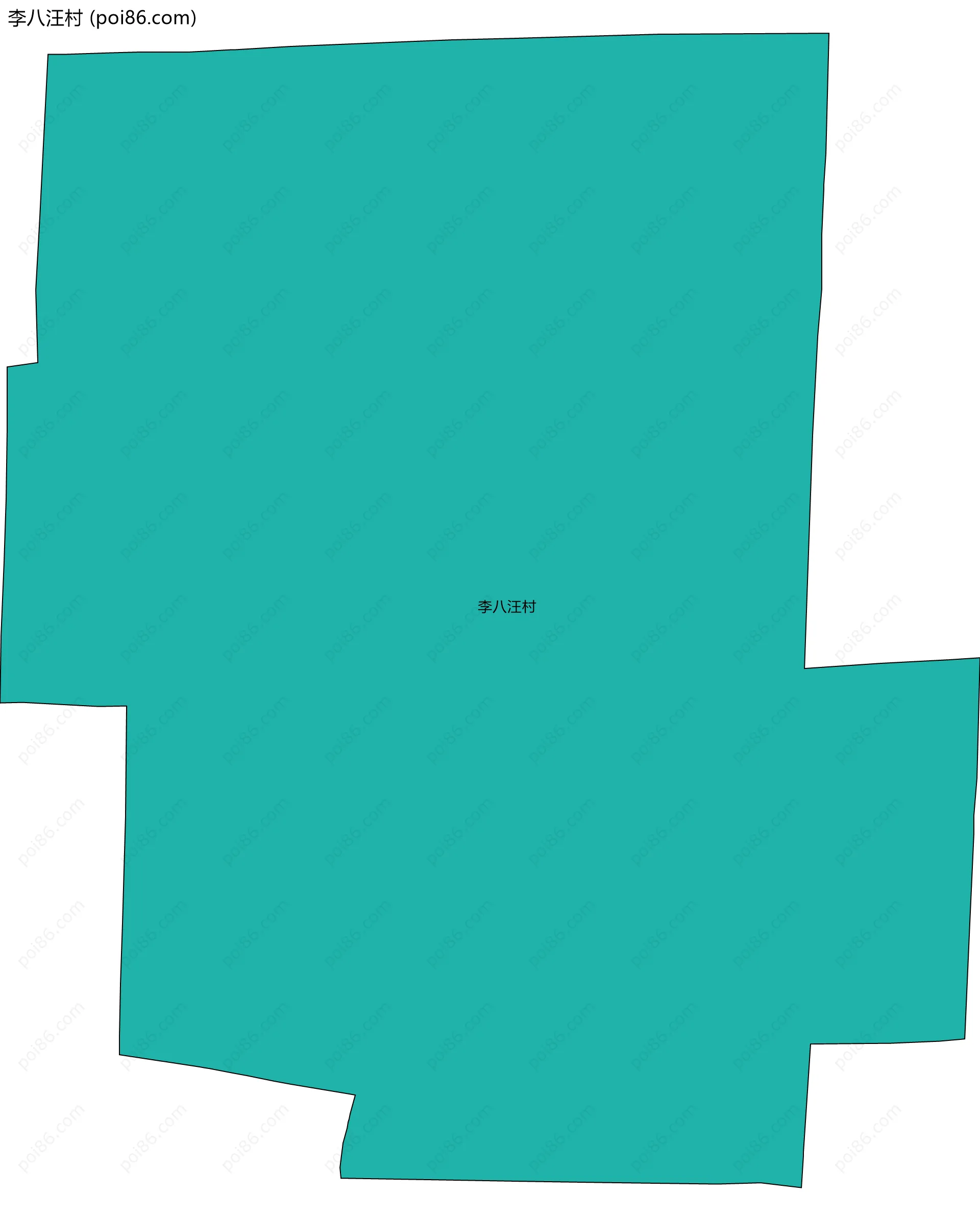 李八汪村边界地图