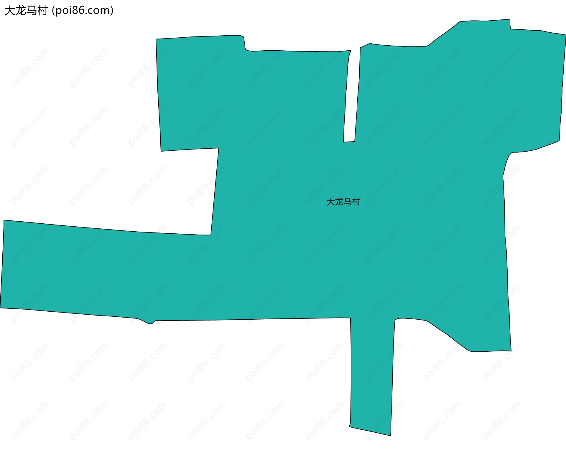 大龙马村边界地图